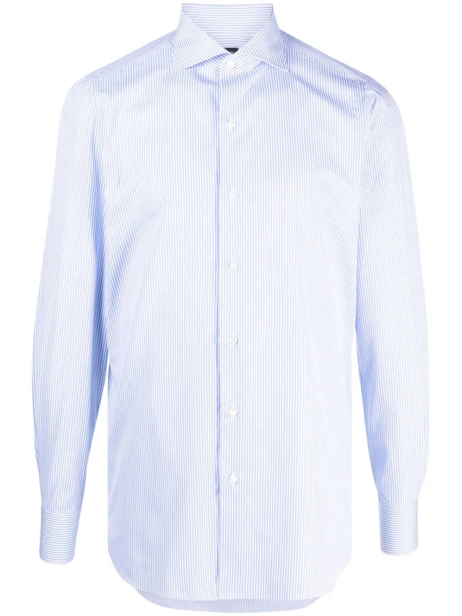 Finamore Light Blue Cotton Shirt
