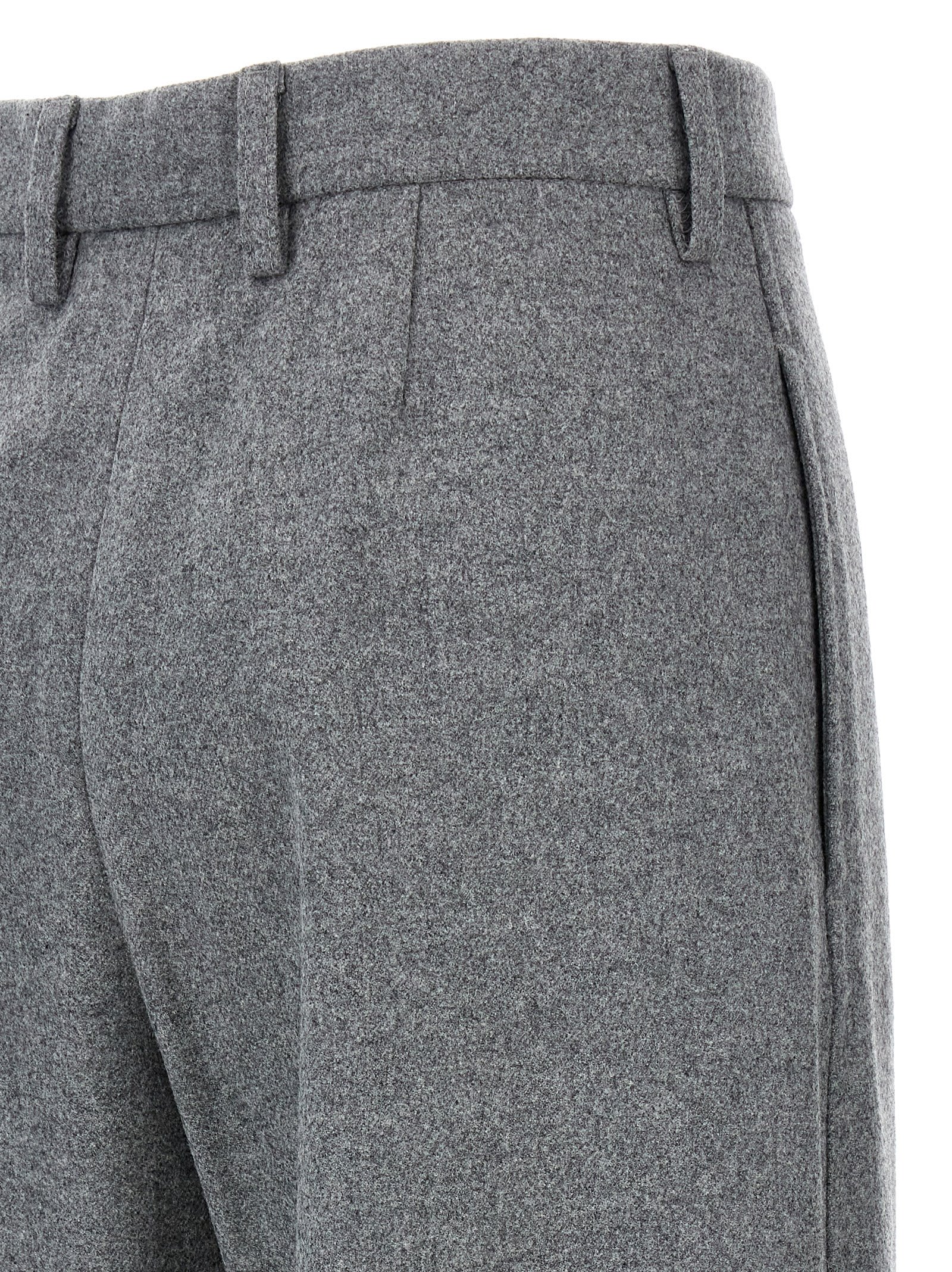 Shop Fabiana Filippi Flannel Pants In Gray