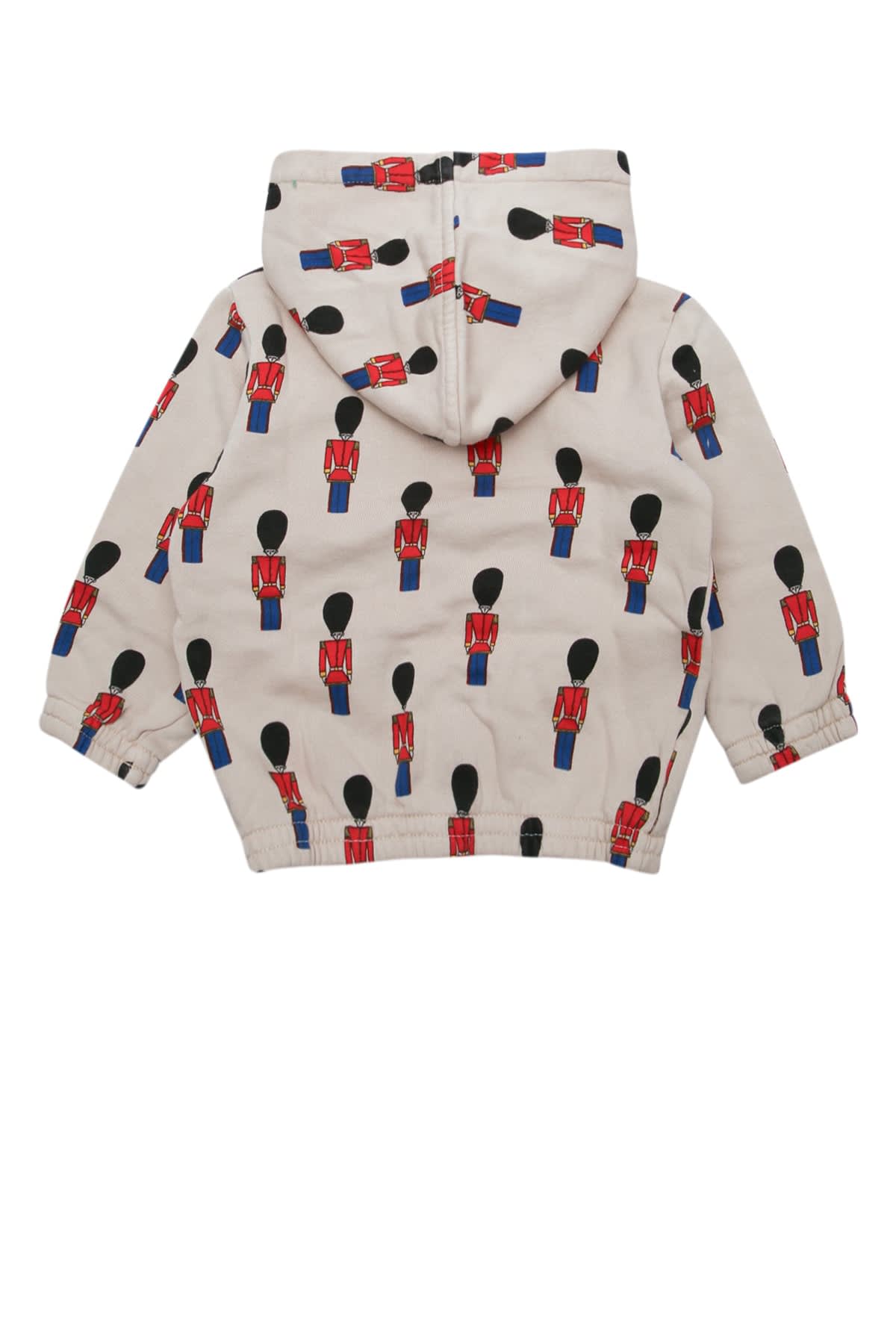 Bobo Choses Baby Little Tin Soldiers All Over Zipped Sweatshir In White