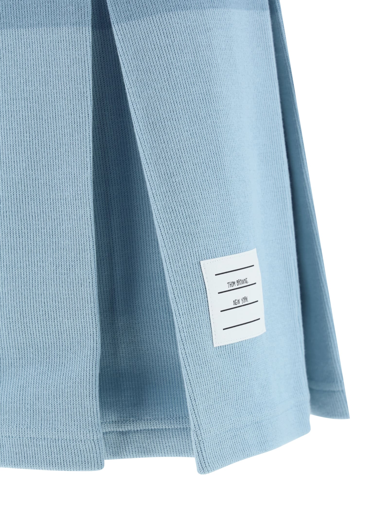 Shop Thom Browne Mini Skirt In Light Blue