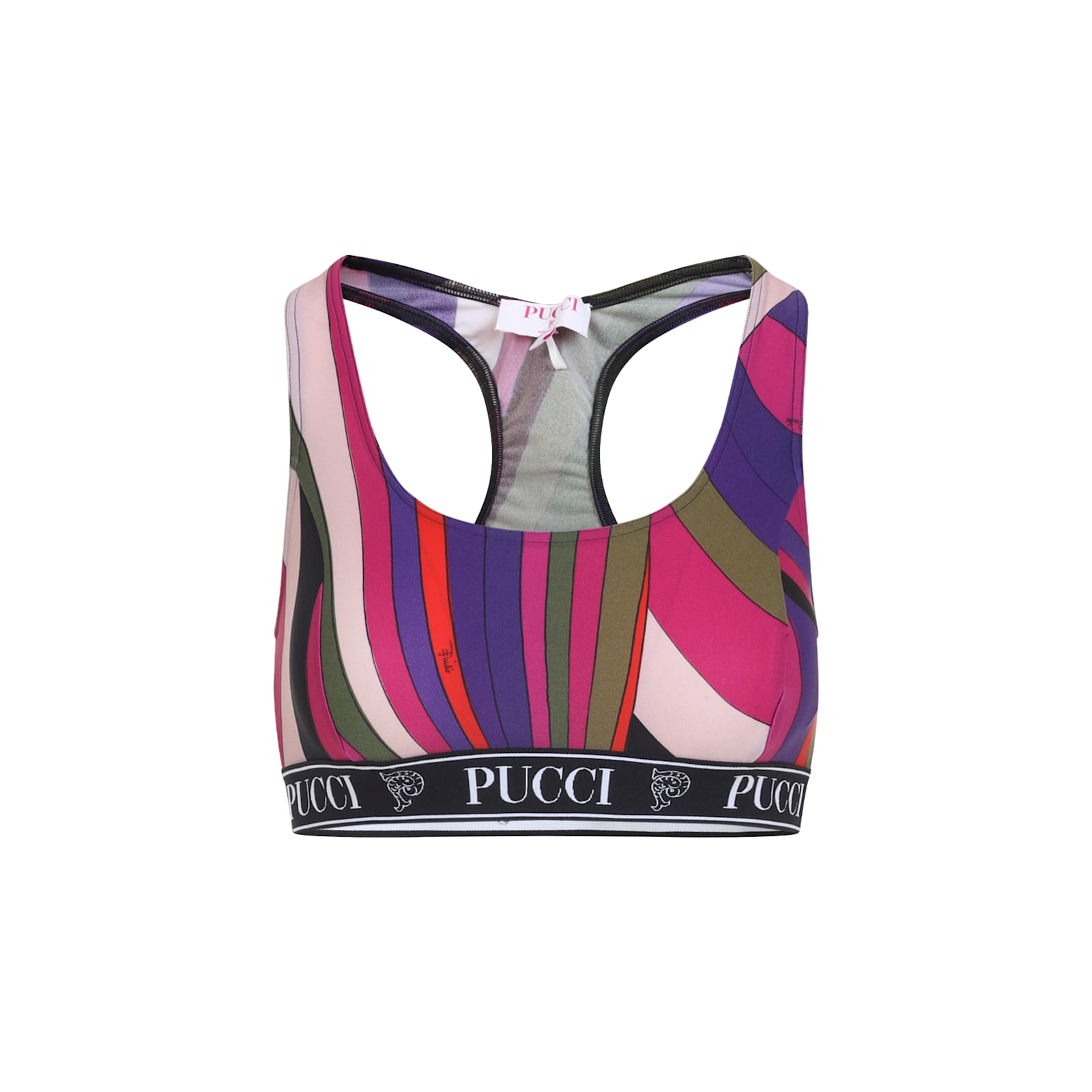 Pucci Racerback Polyamide Fashion Top In Multi