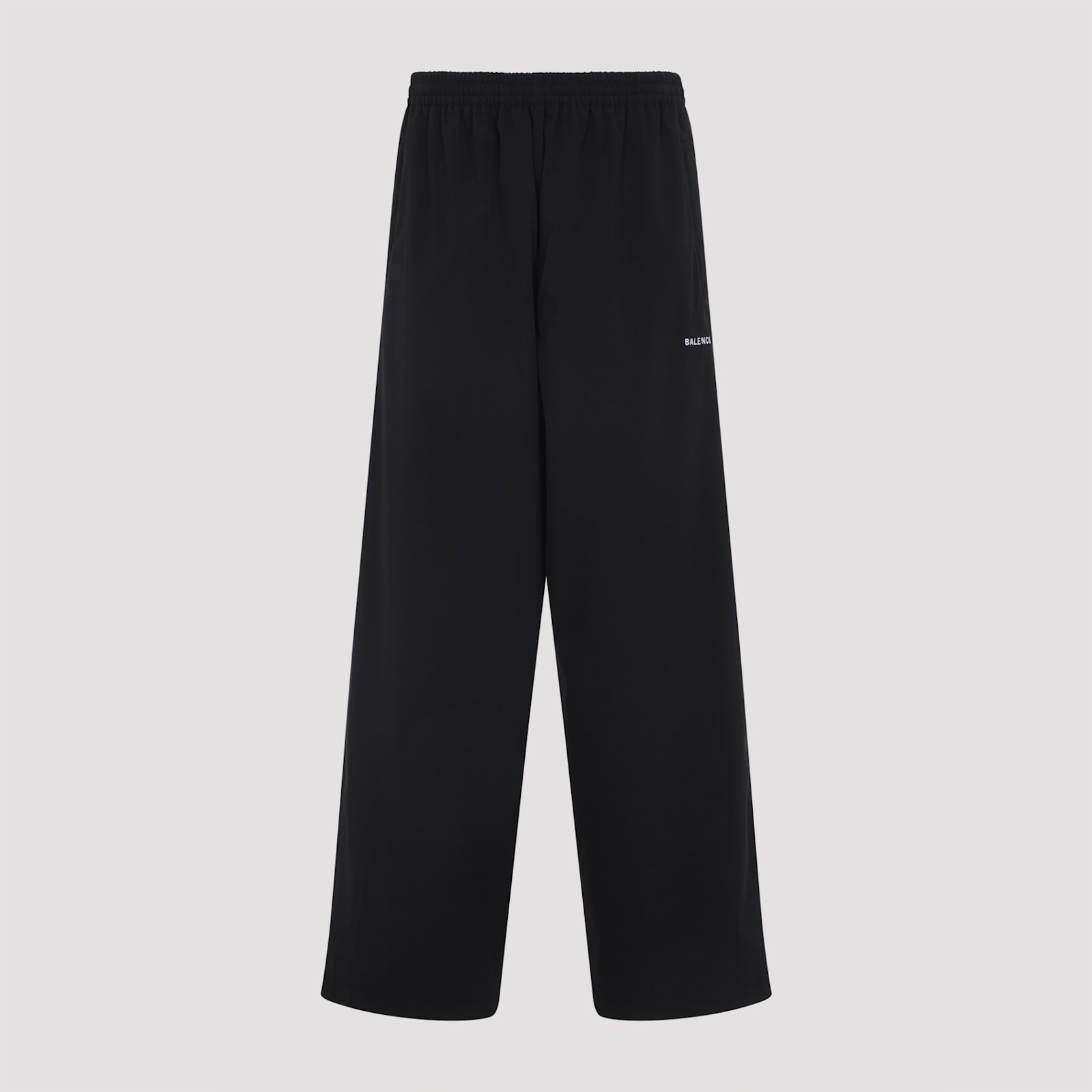 Balenciaga Relaxed Fit Black Wide-leg Trousers In Black