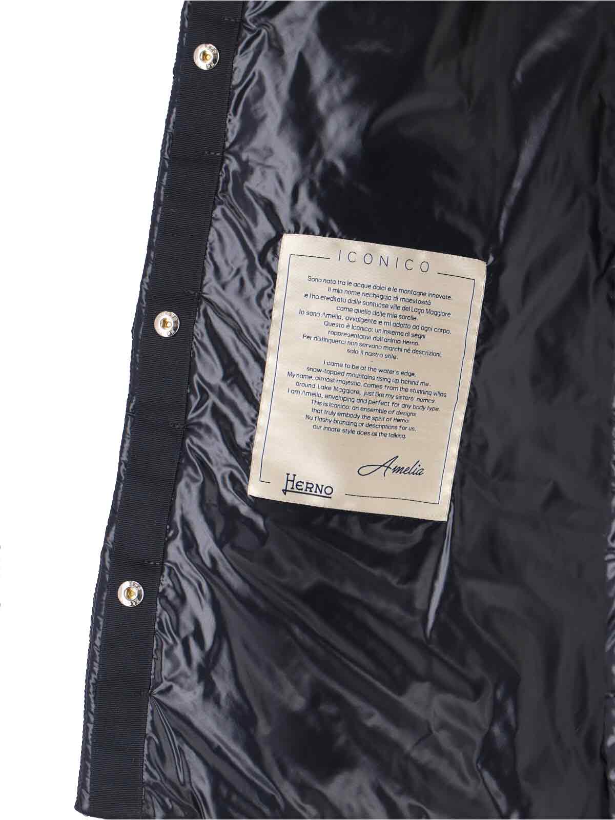 Herno Quilted Coat In Black
