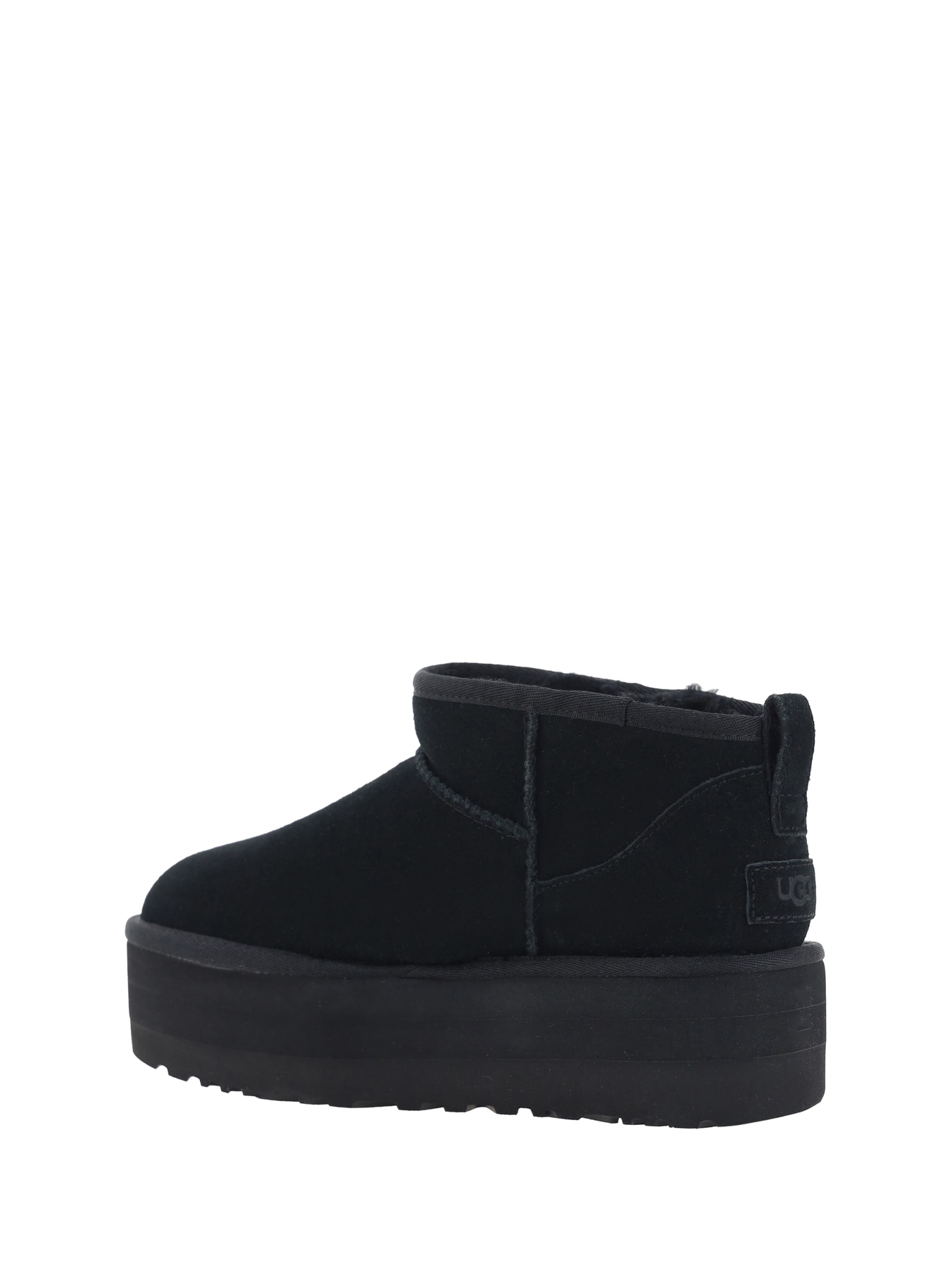 Ugg Classic Ultra Mini Platform Ankle Boots In Black
