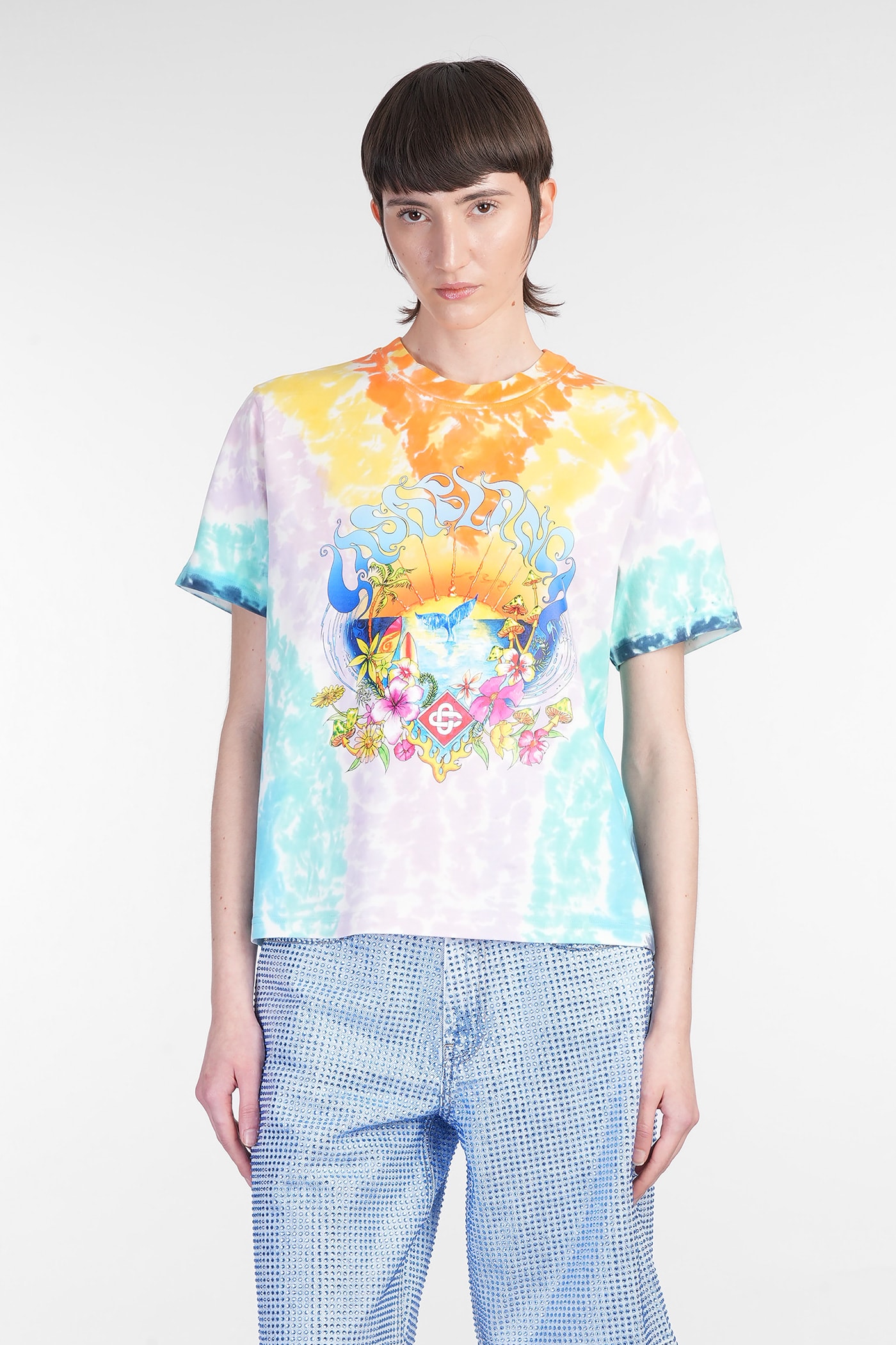 T-shirt In Multicolor Cotton