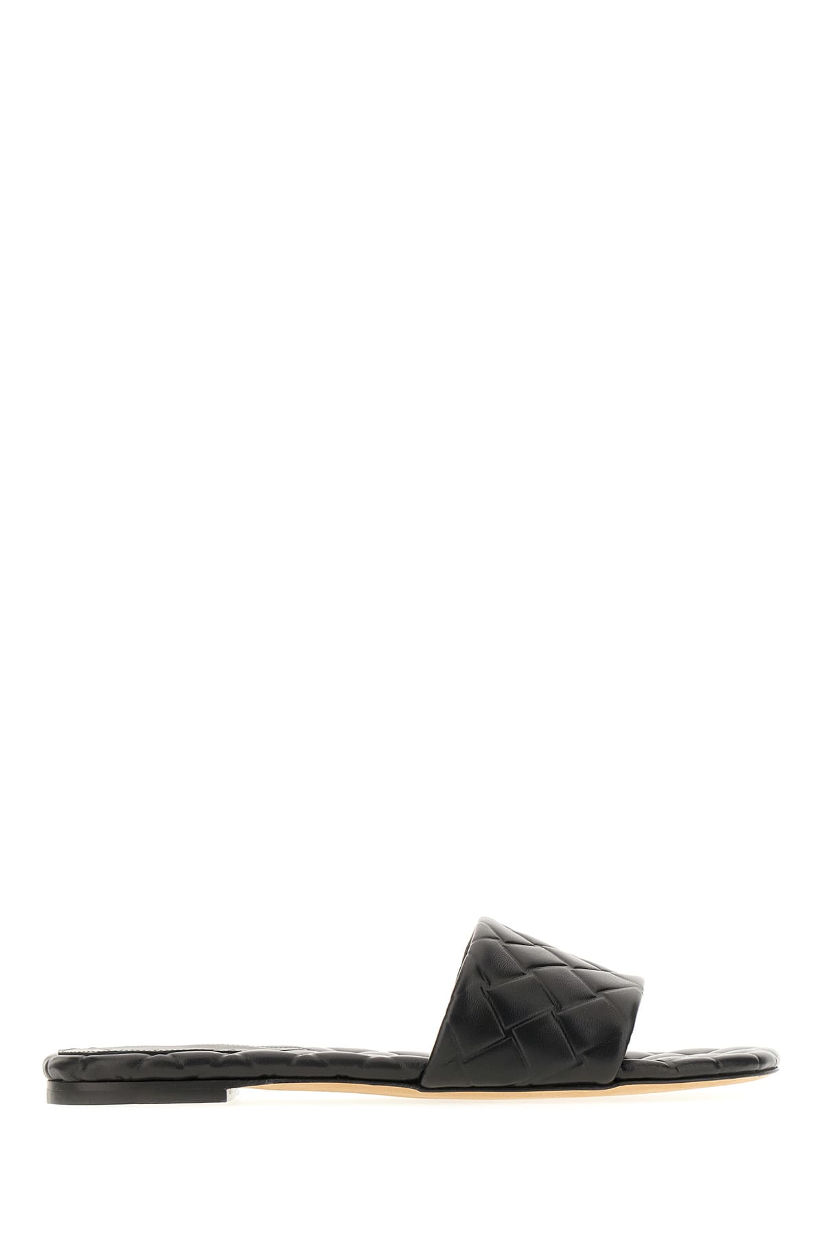 BOTTEGA VENETA BLACK LEATHER SLIPPERS