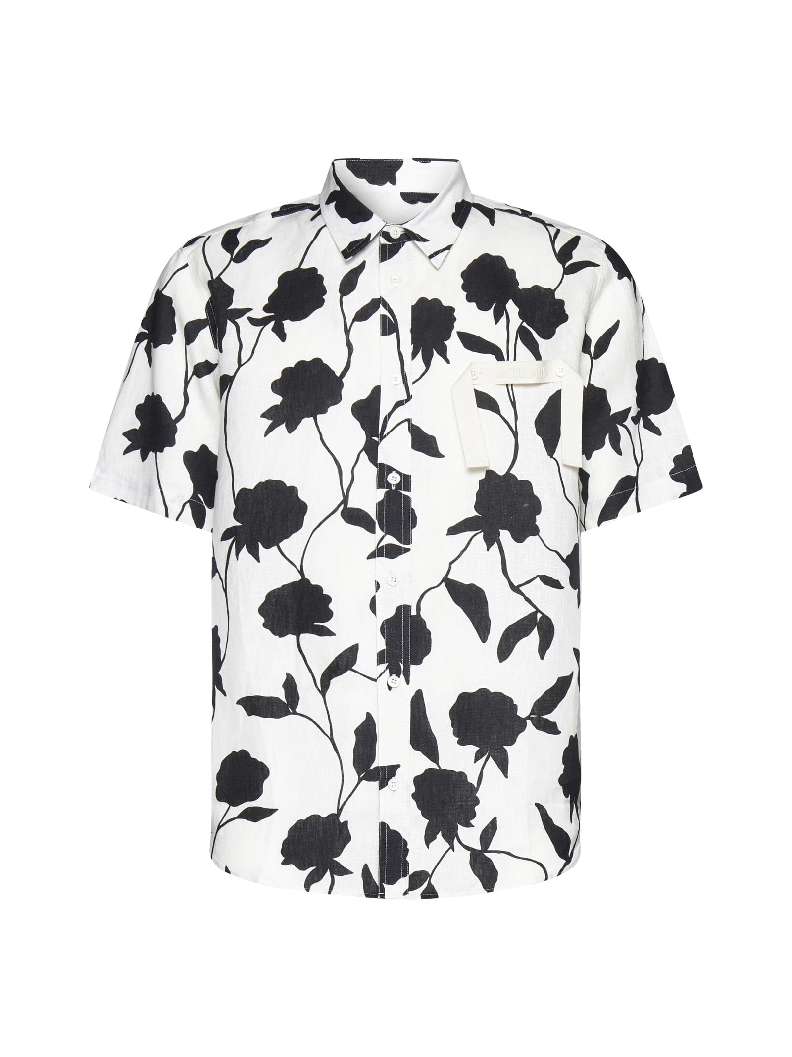 JACQUEMUS MELO PRINT LINEN SHIRT