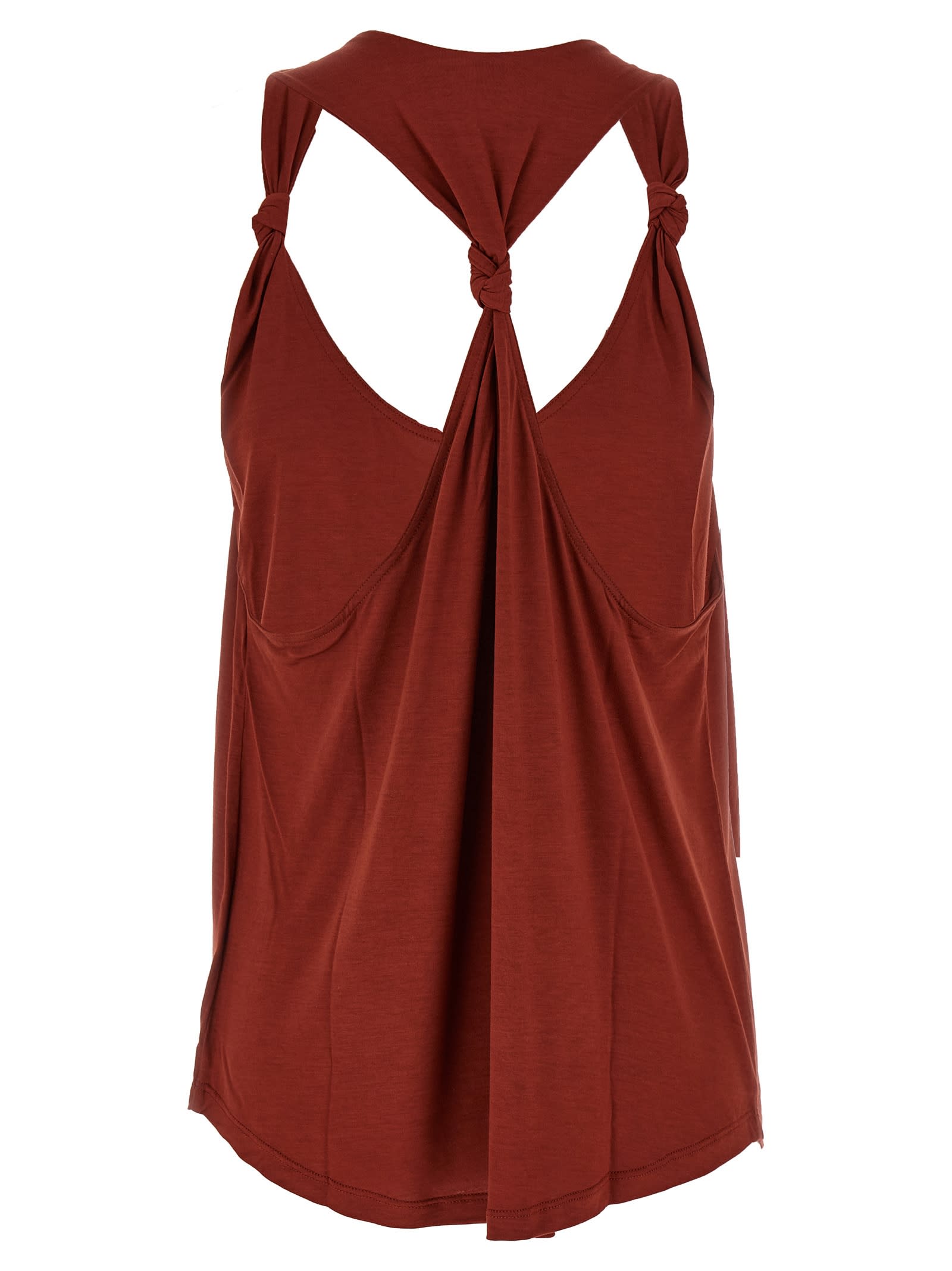 Isabel Marant Knot-detail Top In Bordeaux