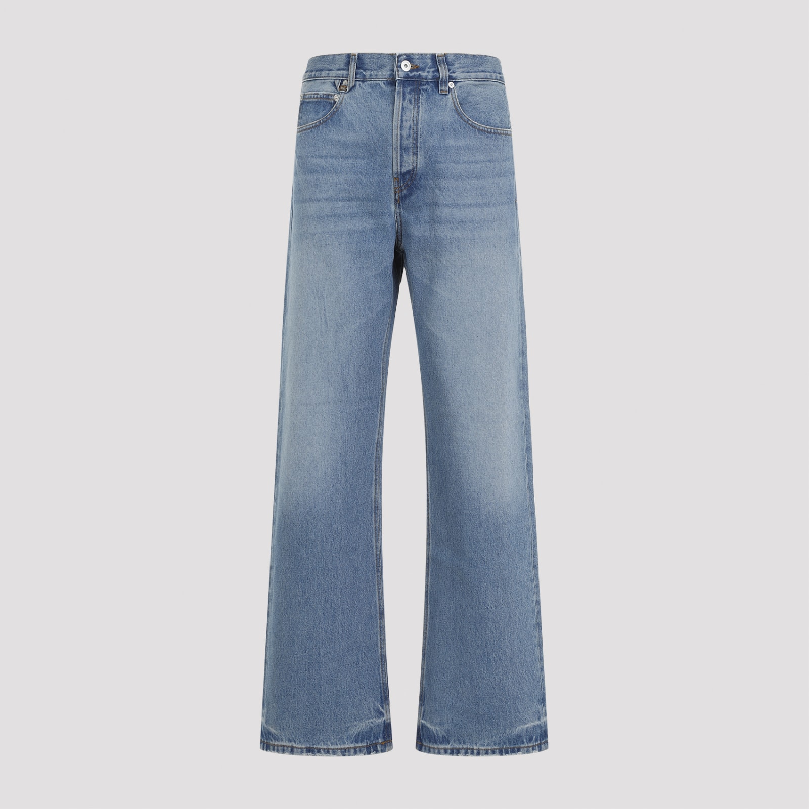 Shop Jacquemus Le De Nîmes Droit Jeans In C Blue Tabac