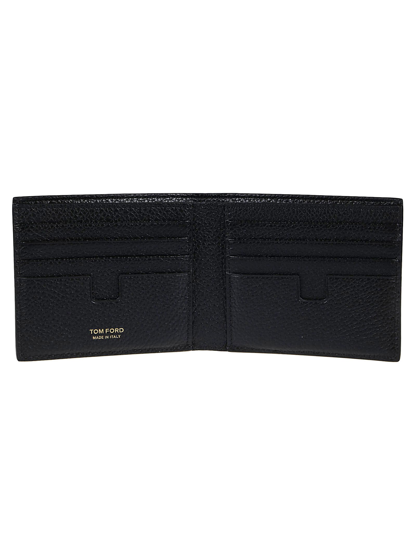 Tom Ford Logo Printed Bifold Wallet In Black