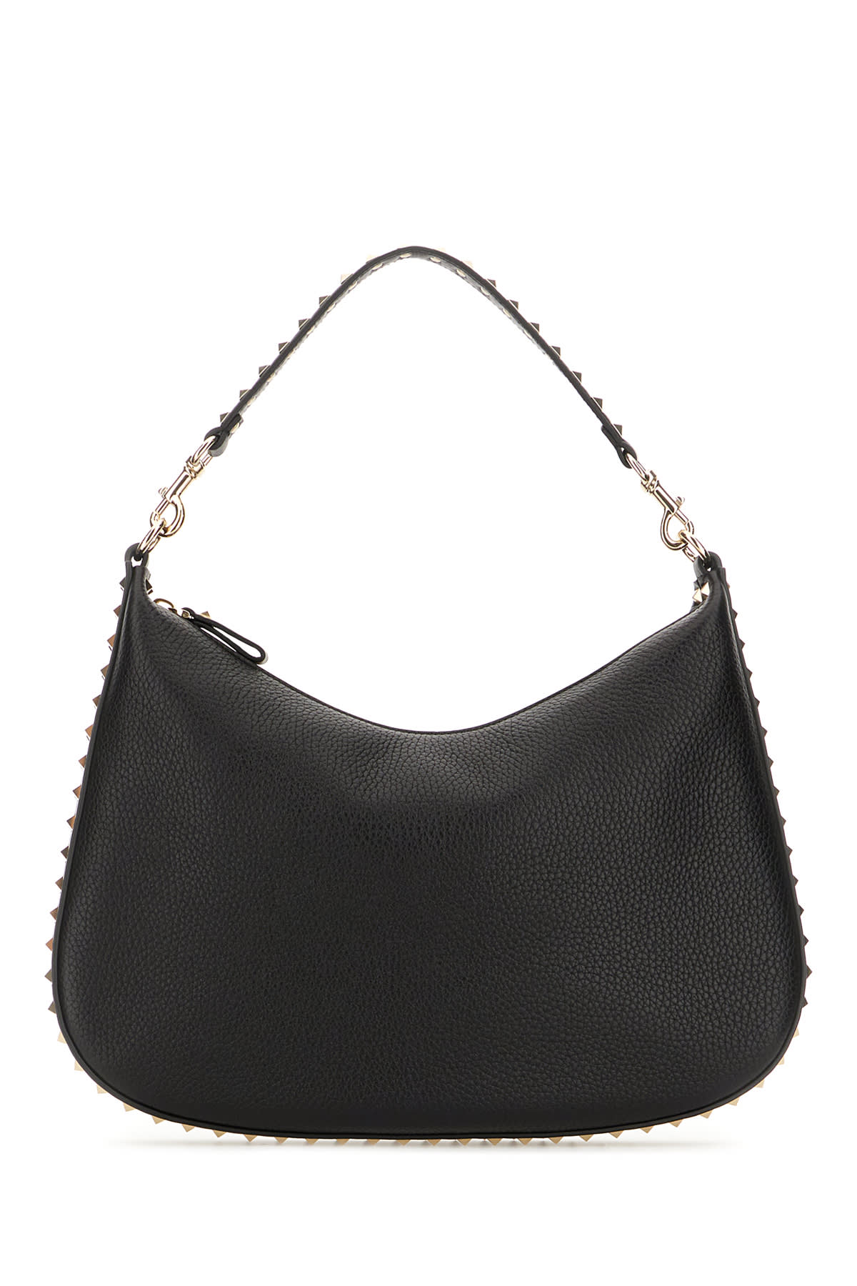 Valentino Garavani Black Leather Handbag In Nero