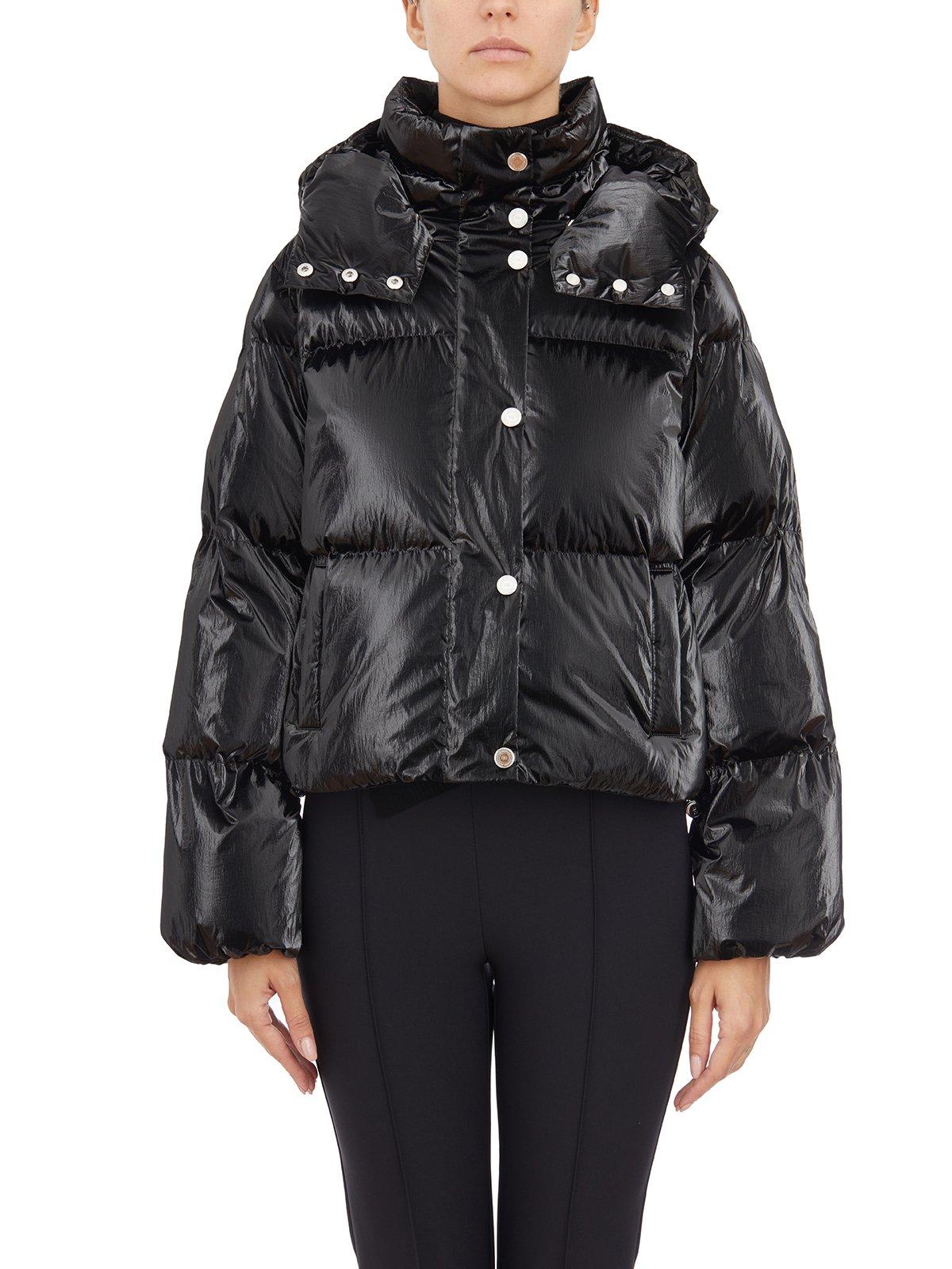 Metallic Cropped Down Jacket Elisabetta Franchi