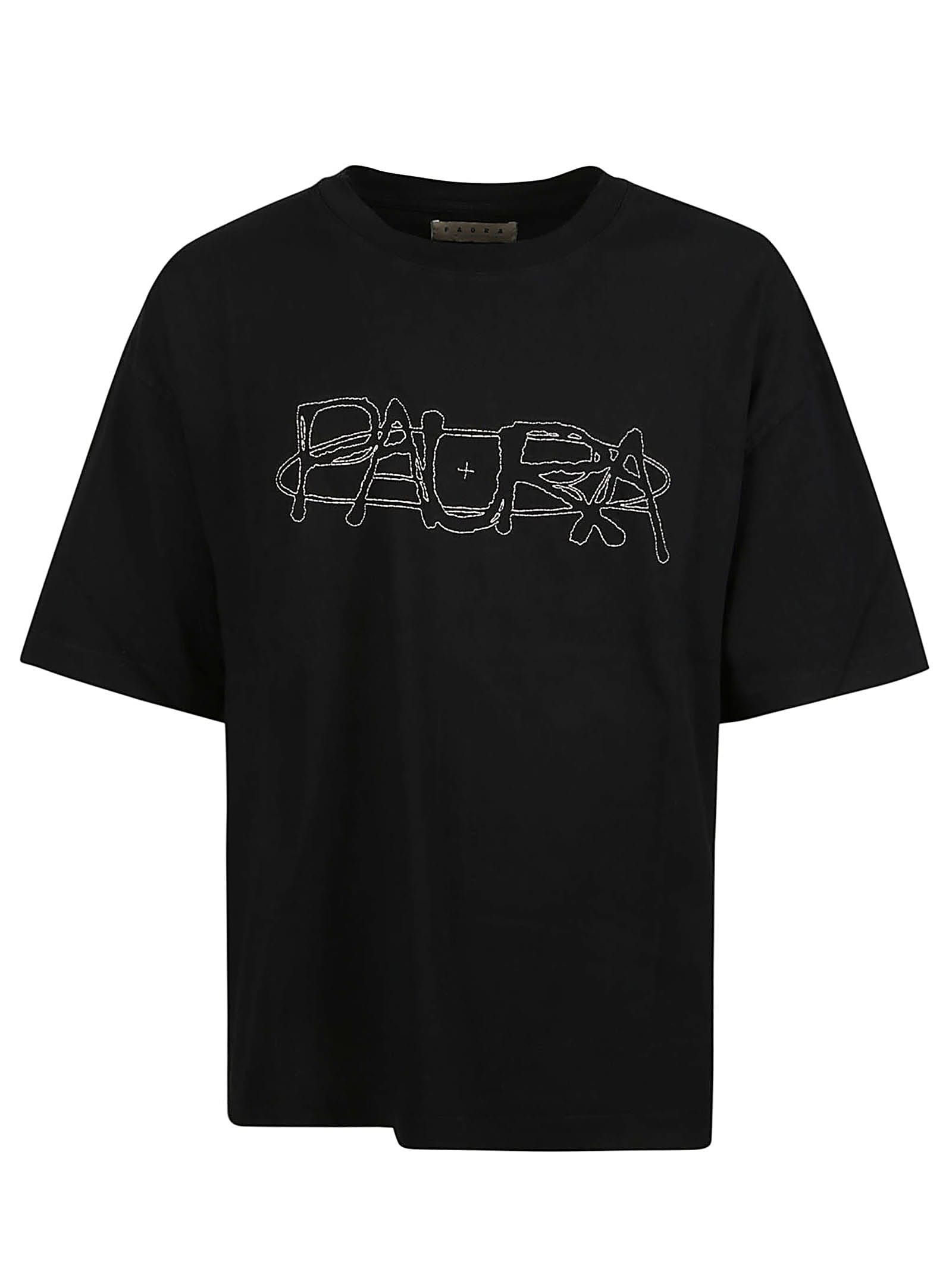 Shop Paura Logo Oversized T-shirt In Black