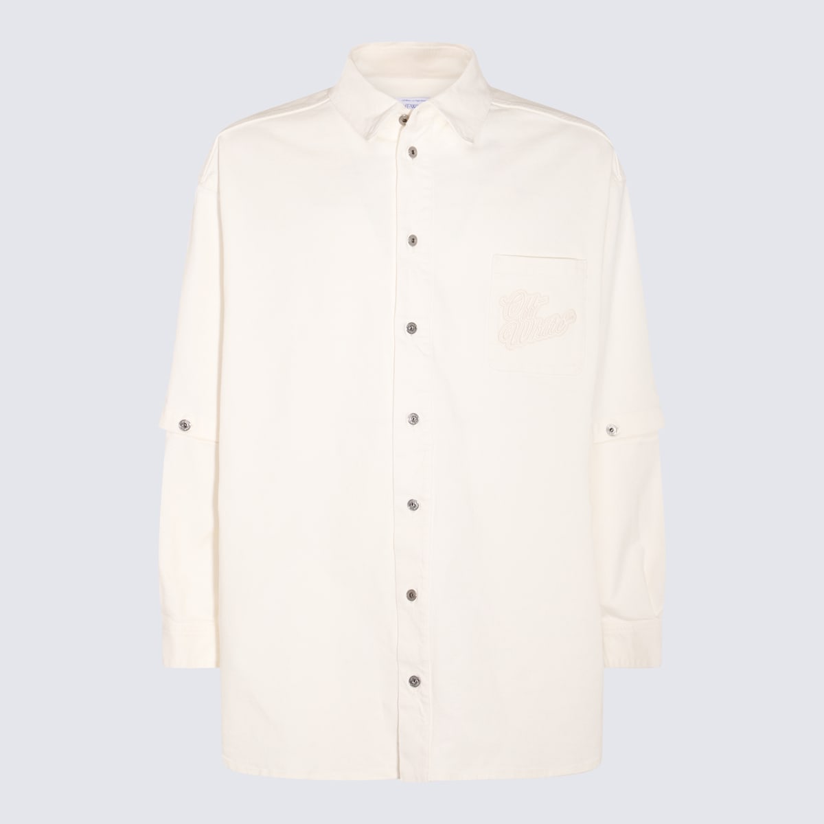 Off-white White Cotton Shirt In Raw White