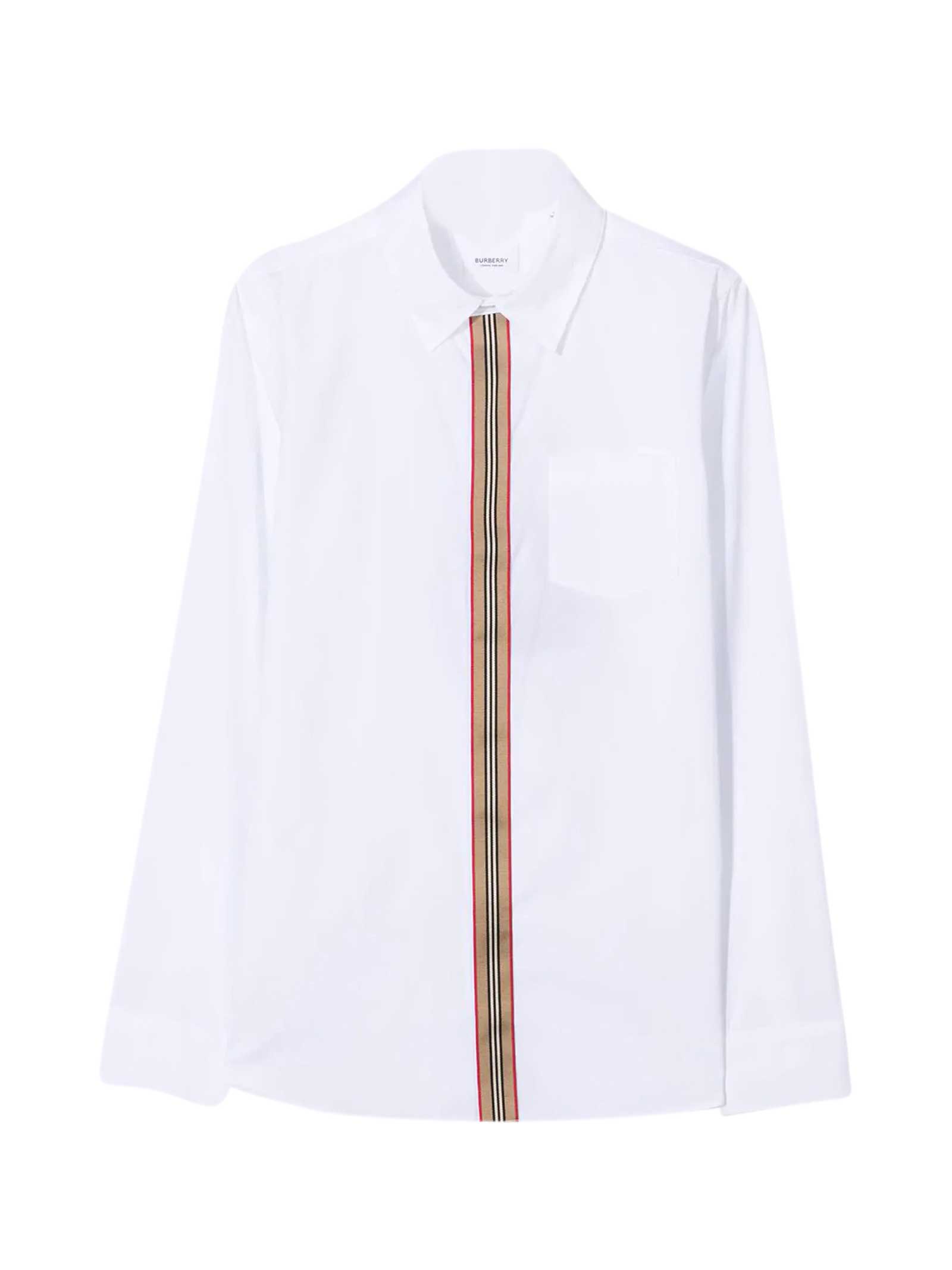 Click to view more detailed imagery on our partner's website Burberry White Teen Shirt In Bianco