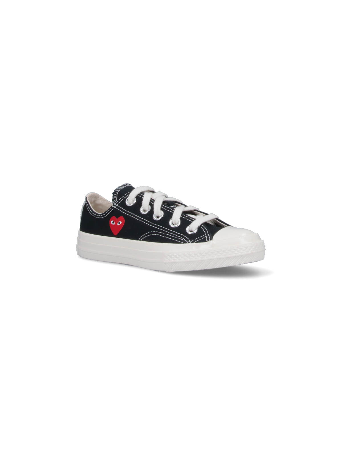 Comme Des Garçons Play Heart-print Sneakers In Black