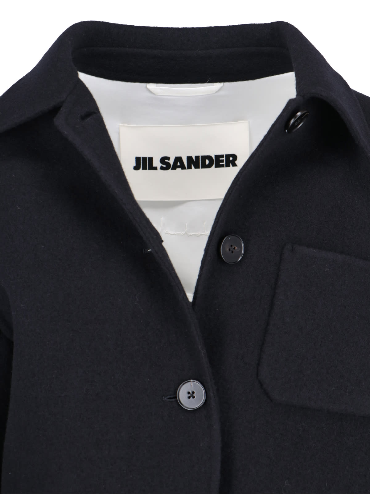 Shop Jil Sander Virgin Wool Overshirt In Black