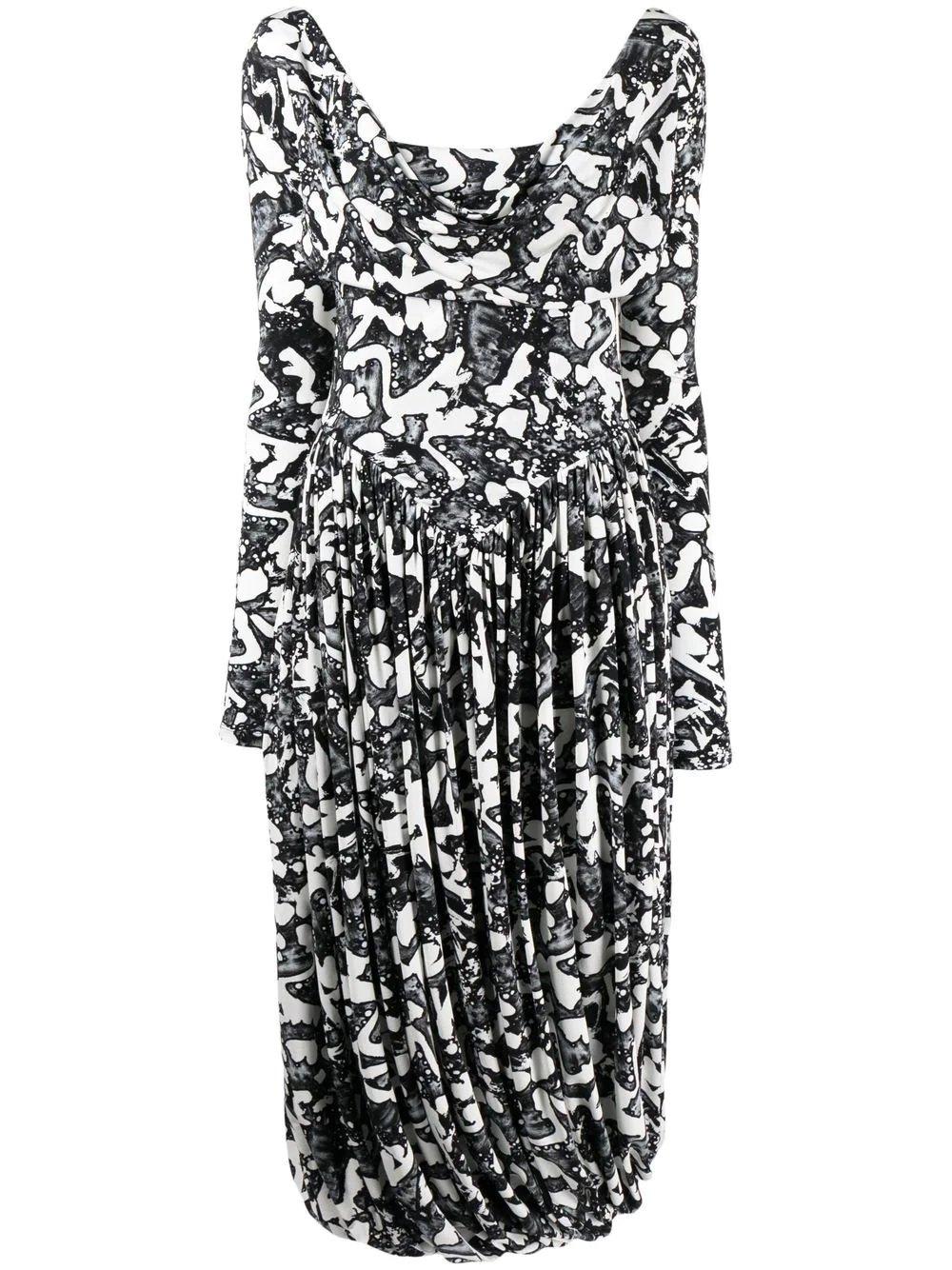 Graphic Printed Jersey Dress