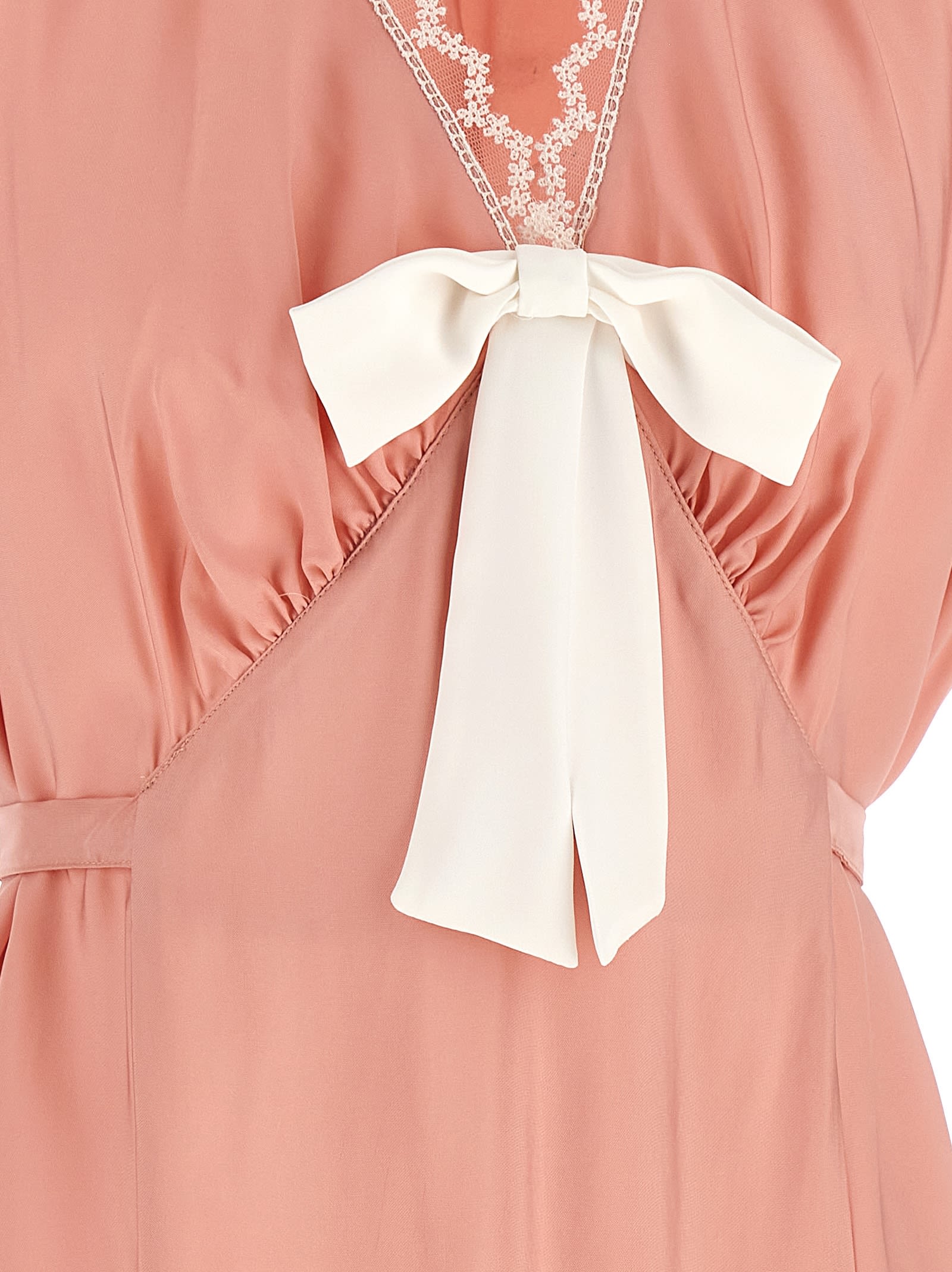 Shop Sleeper The Bow Dress In Pink