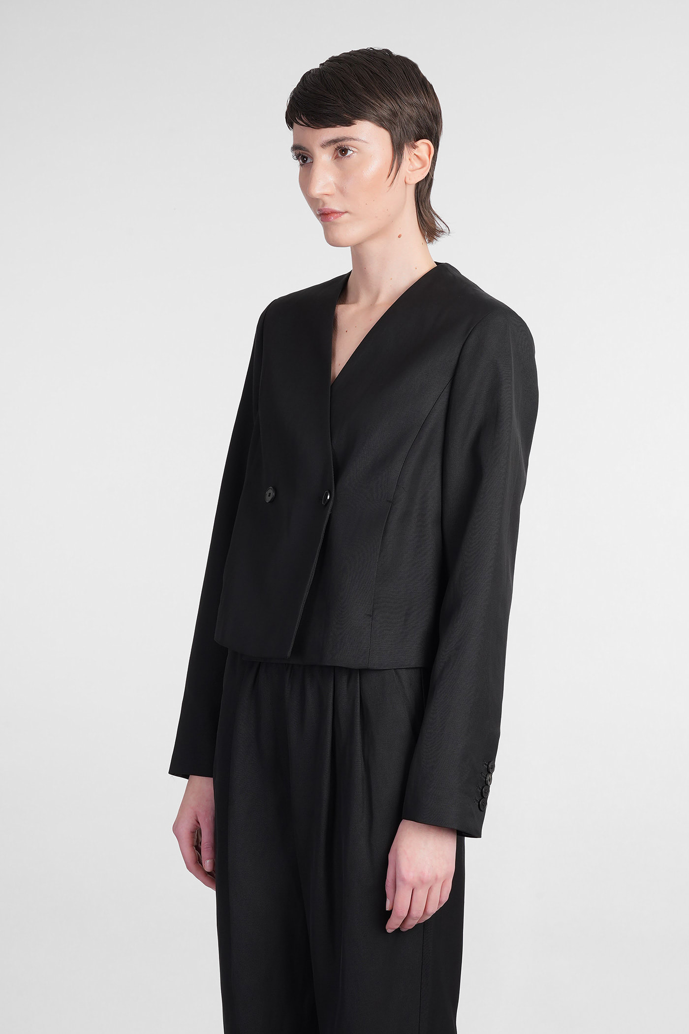 Loulou Studio Malli Blazer In Black Viscose In Black