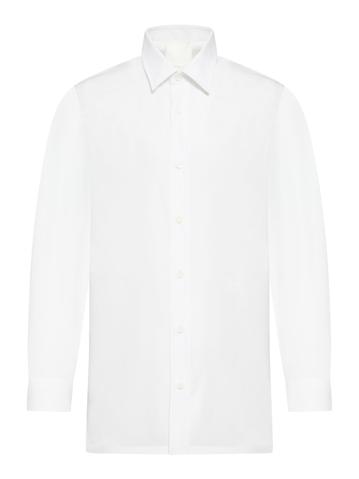 Shop Givenchy 4g Logo Cotton Shirt In White