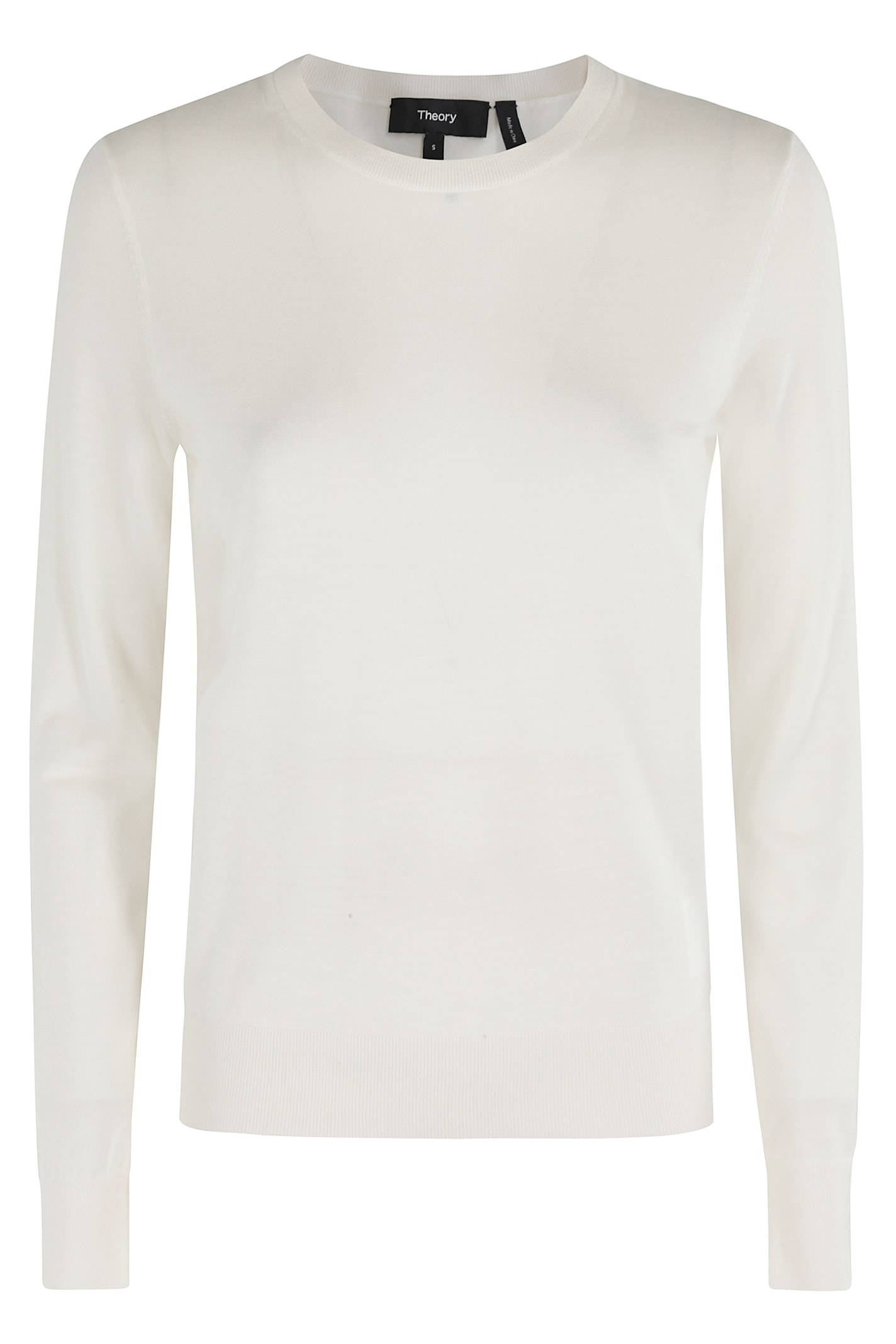 Theory Crew Neck Po P Regal In White