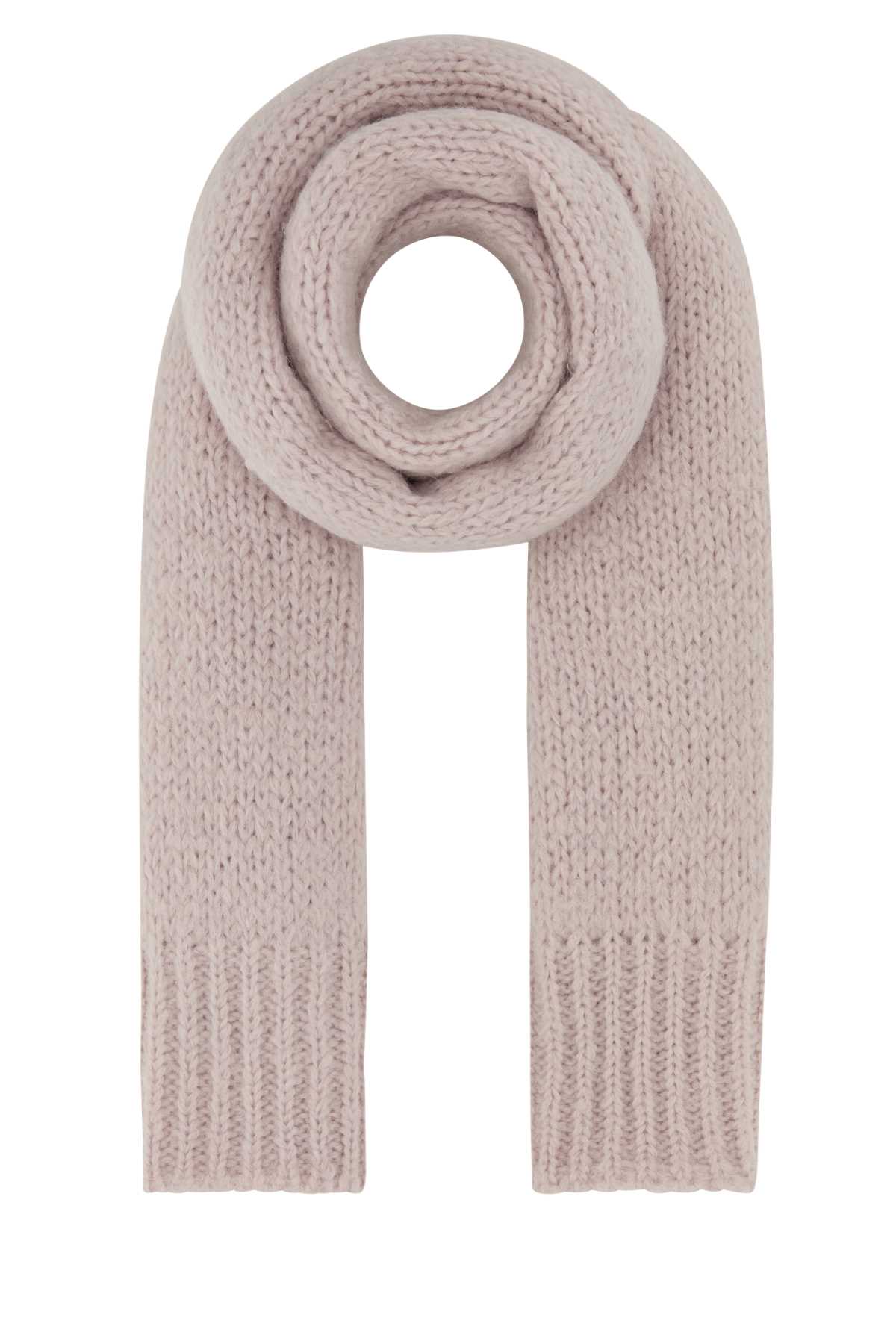 Jil Sander Soft Mohair Blend Scarf With Knit Texture In Purple