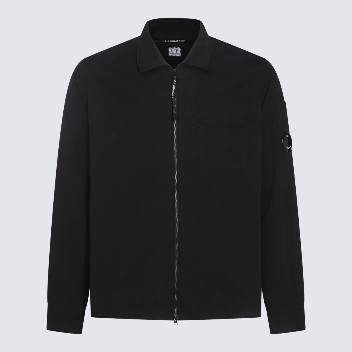 Shop C.p. Company Black Wool Shirt