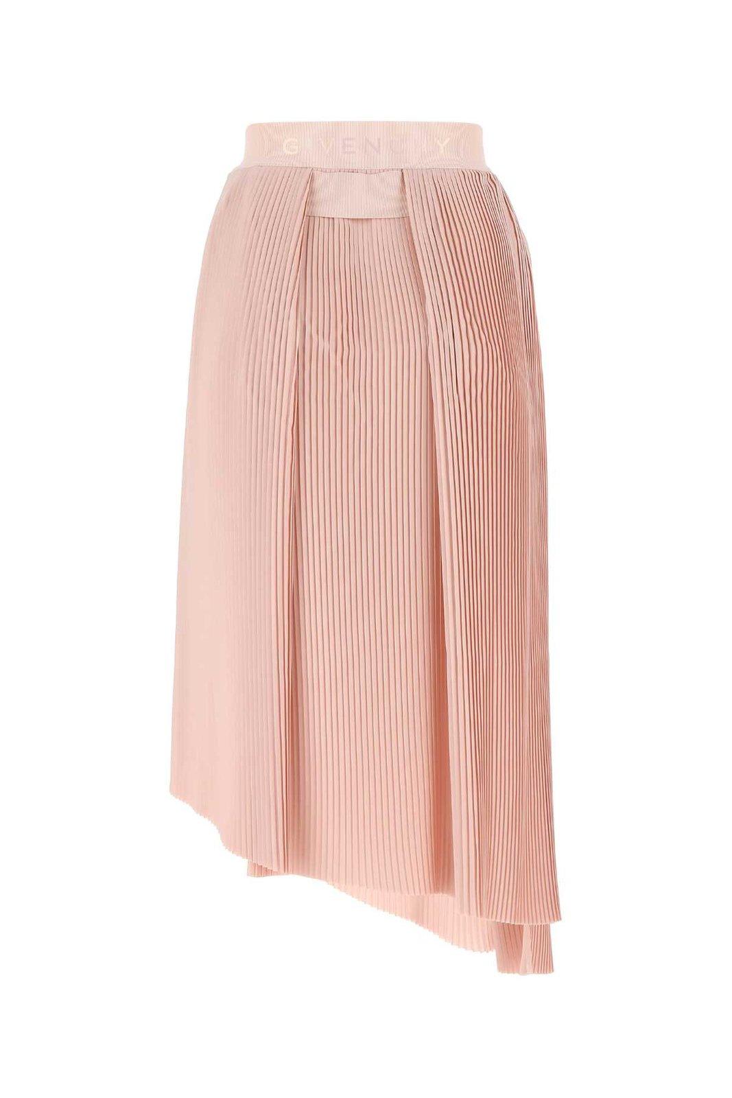 GIVENCHY ASYMMETRICAL PLEATED SKIRT 