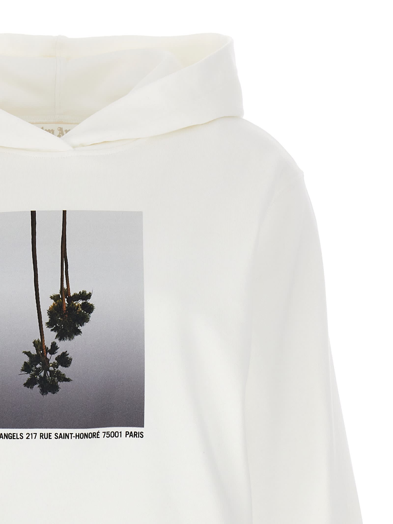 Shop Palm Angels Mirage Hoodie In White