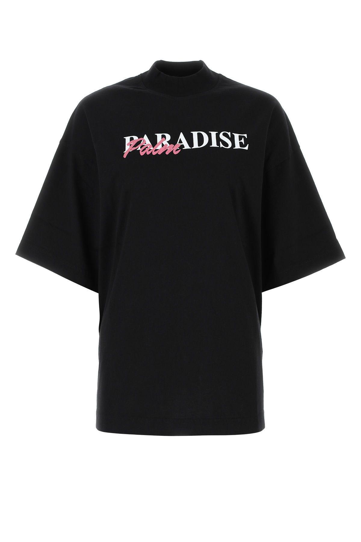 Palm Angels Black Cotton Oversize T-shirt