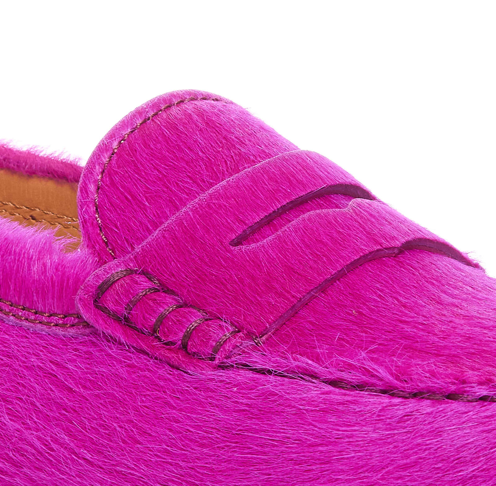 Shop Tod's Pony Skin Effect Bubble Gommini Loafers In Fuchsia