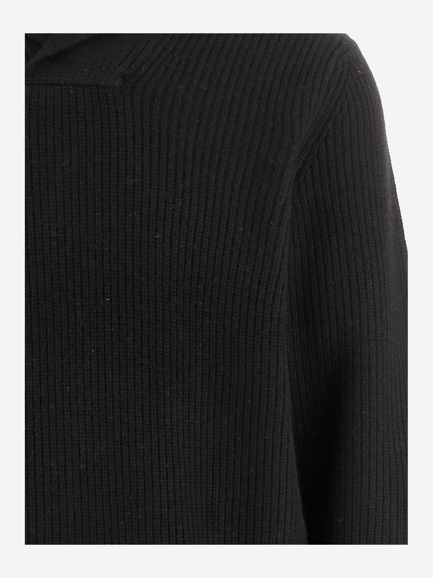 Vince Wool And Cashmere Sweater With Shawl Collar In Black