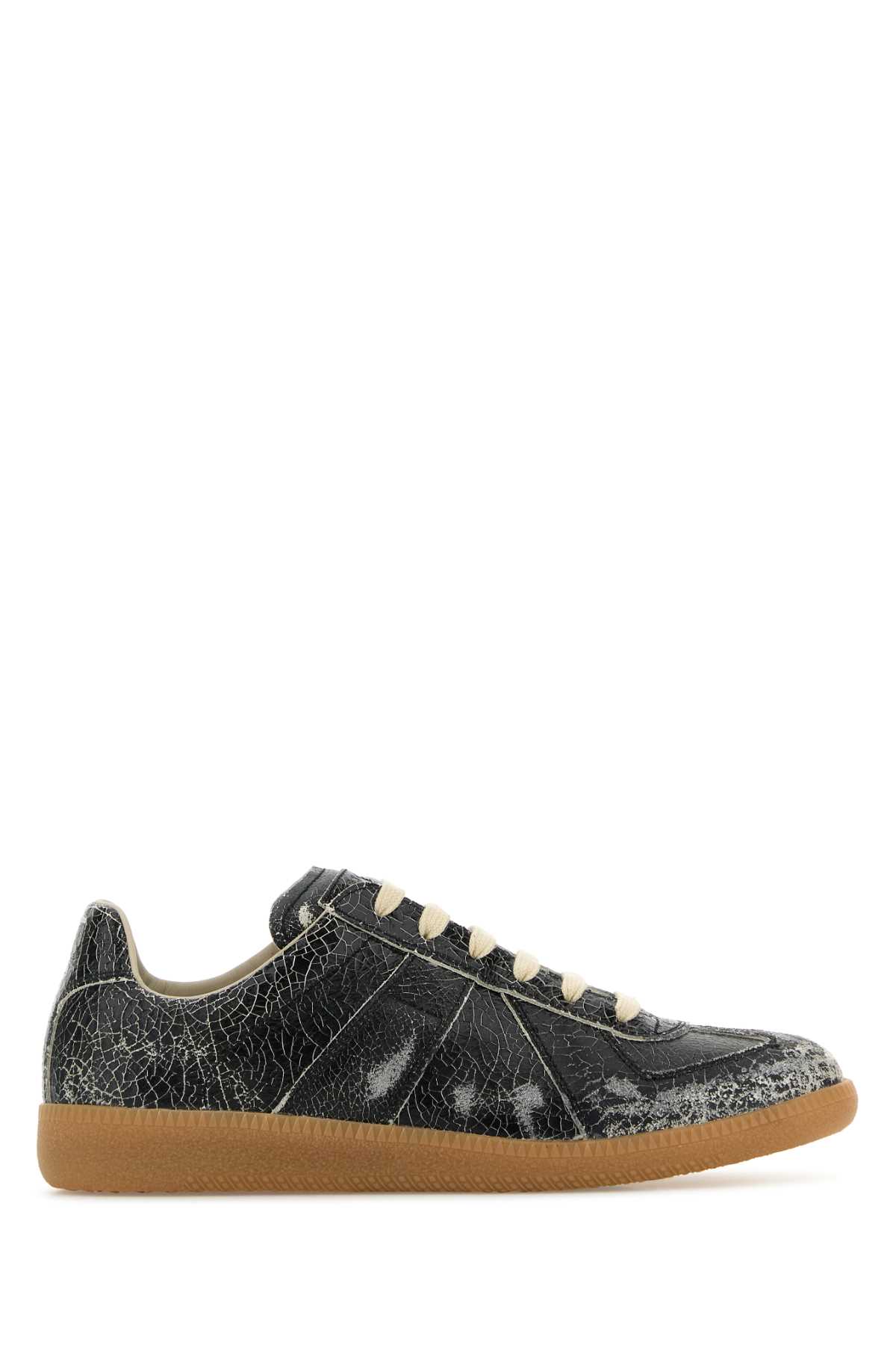 Black Leather Sneakers