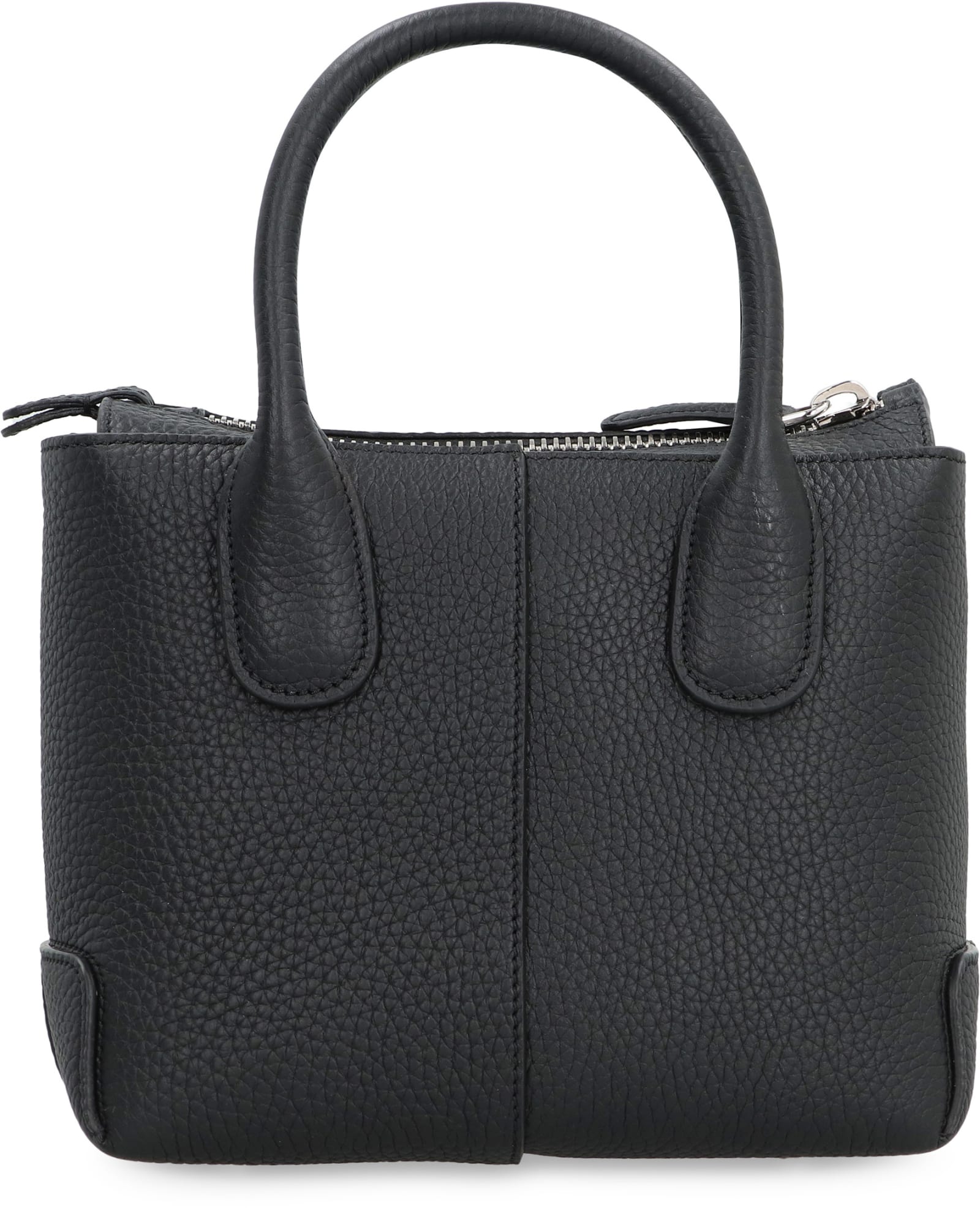 Shop Tod's Tods Di Smooth Leather Tote Bag In Black