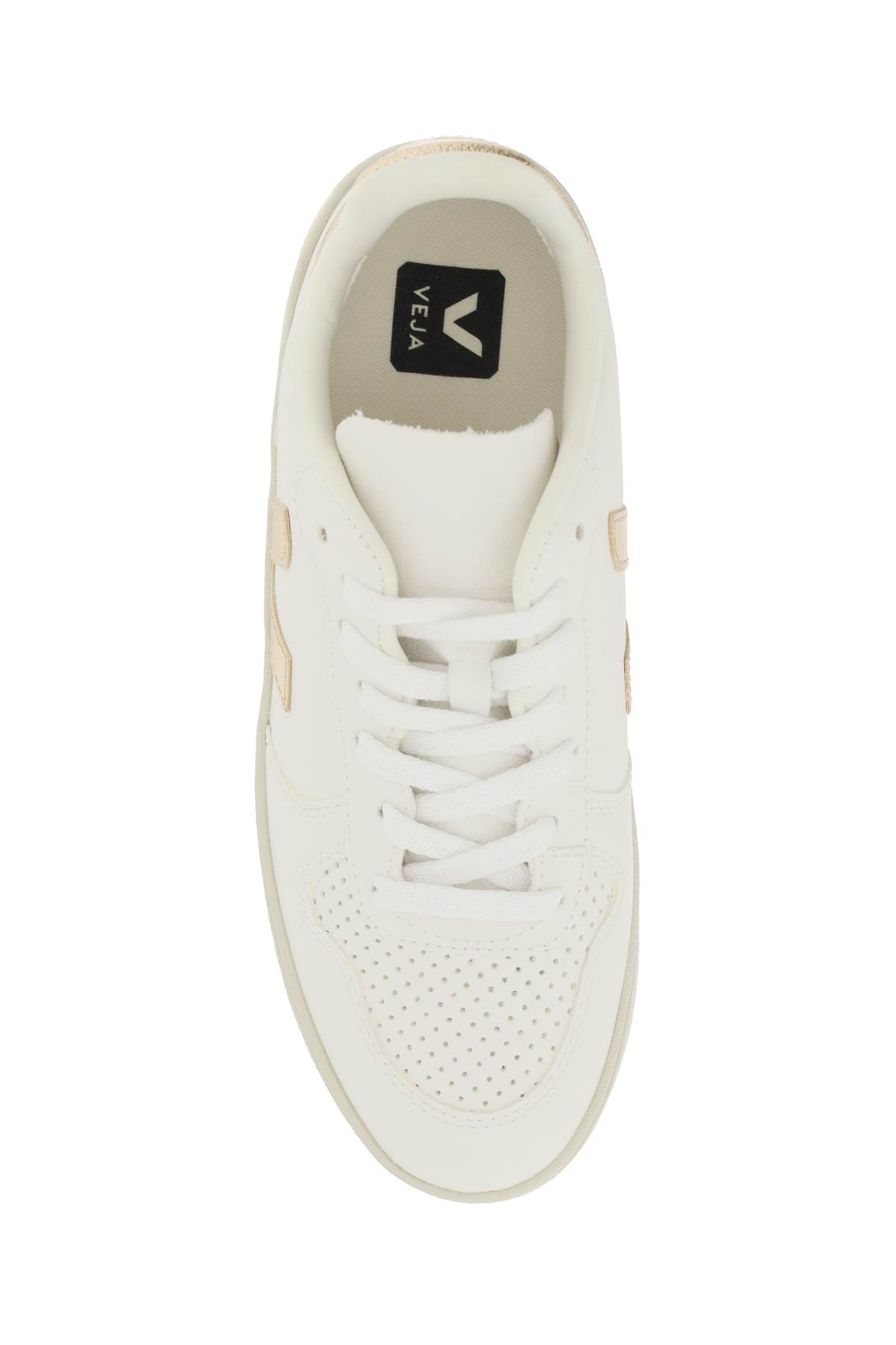 Shop Veja Chromefree Leather V-10 Sneakers In Extra White Platine (white)