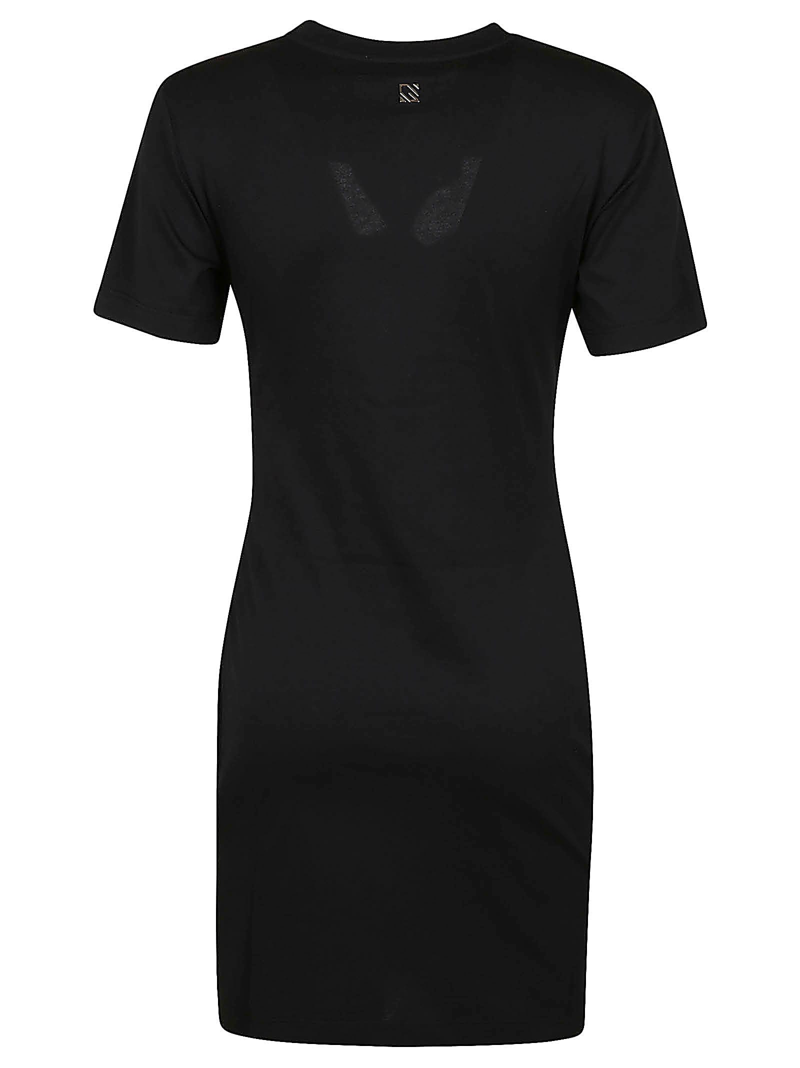 Shop Giuseppe Di Morabito Cut-out Detail Crystal Embellished T-shirt Dress In Black