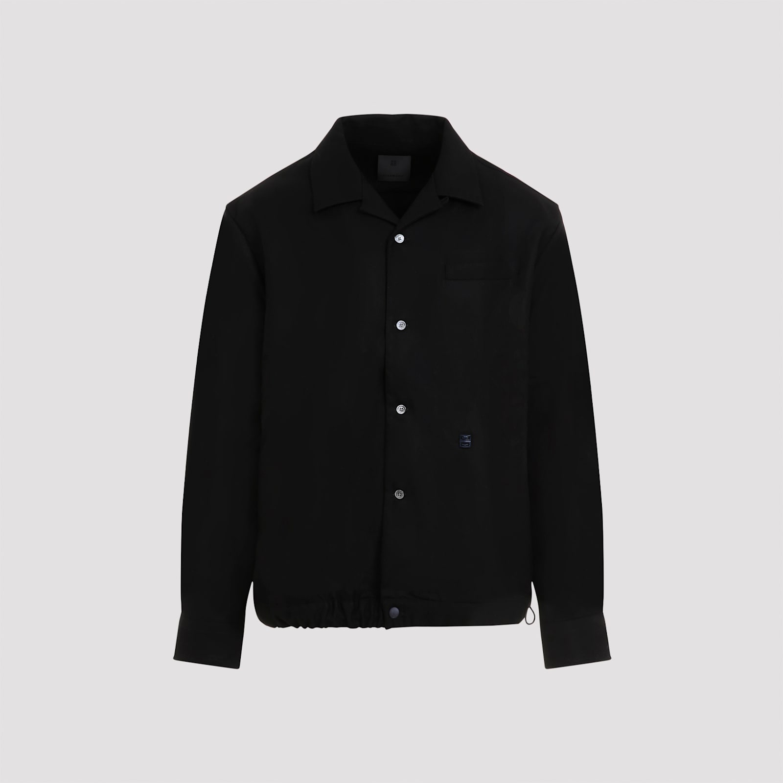 Shop Givenchy Virgin Wool Shirt In Black