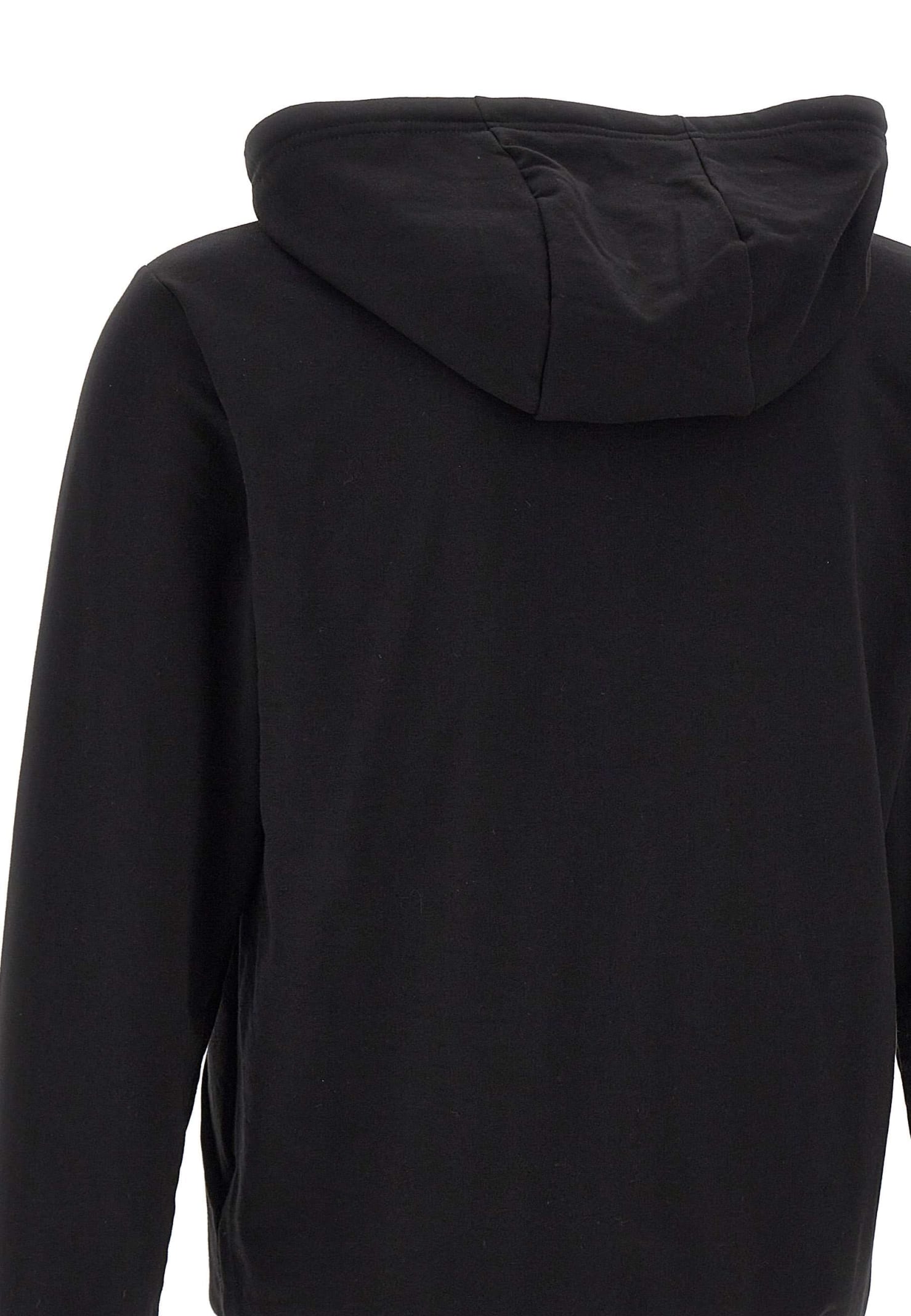 Shop Ea7 Organic Cotton Sweatshirt In Black
