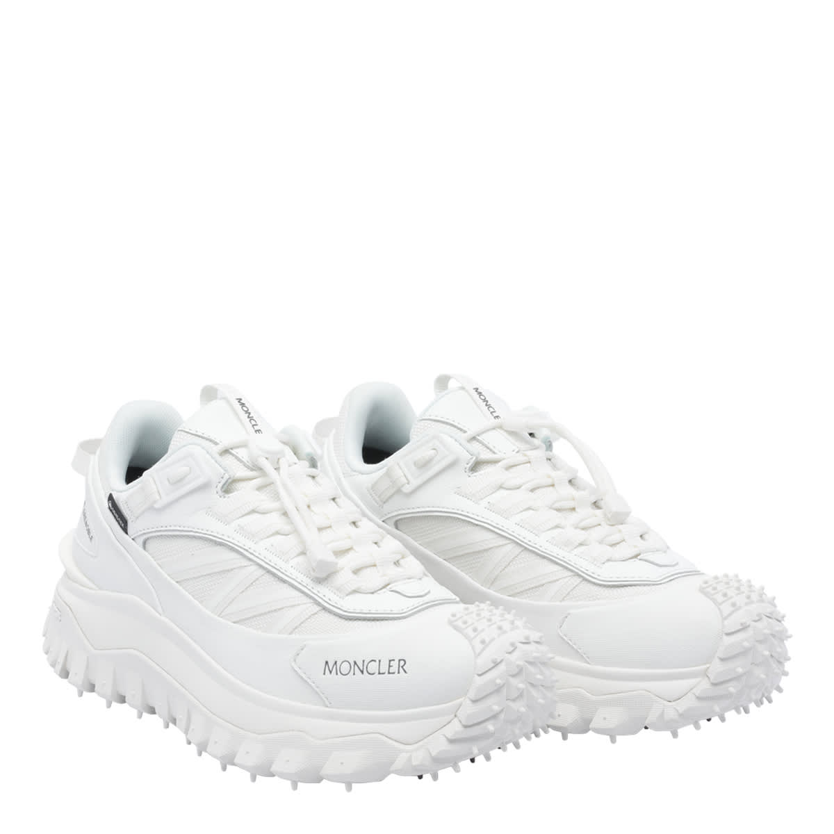 Moncler Waterproof Trailgrip Gtx Sneakers With Carbon Fiber In White