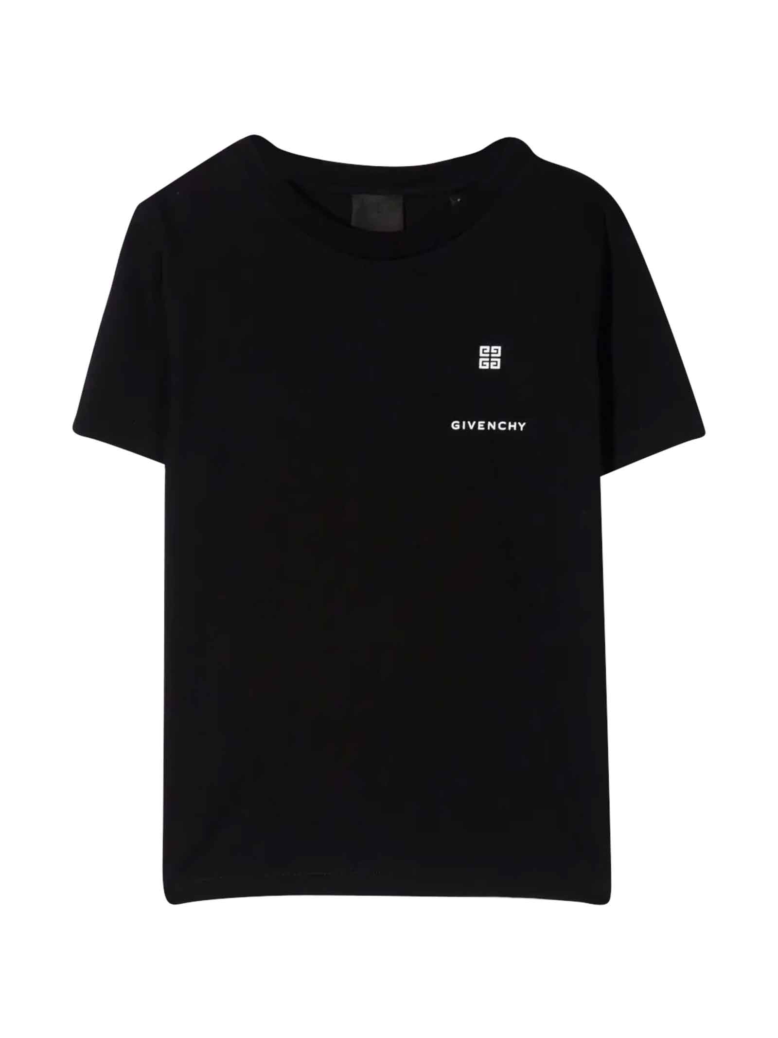 Givenchy Black T-shirt With White Logo