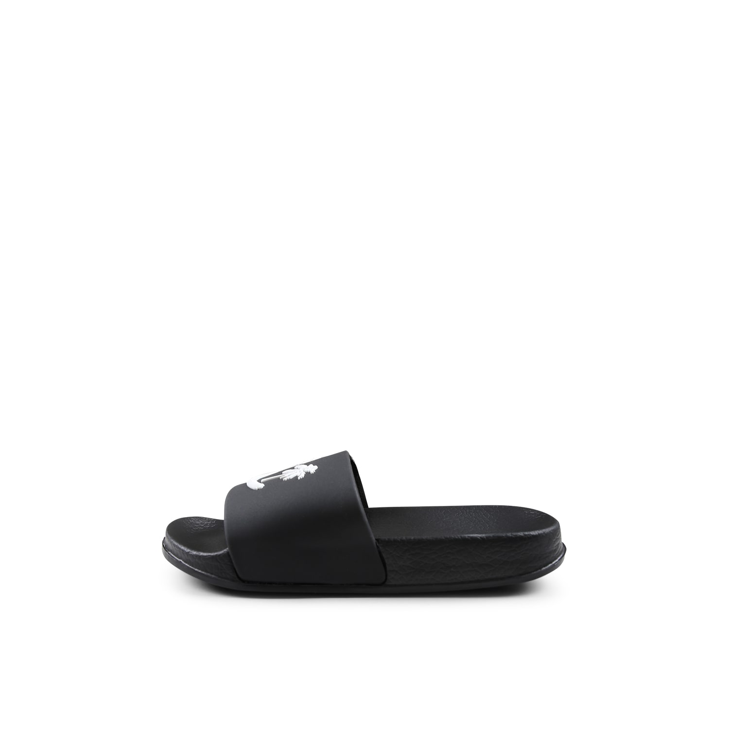Molo Black Slippers For Kids With Smiley In Black