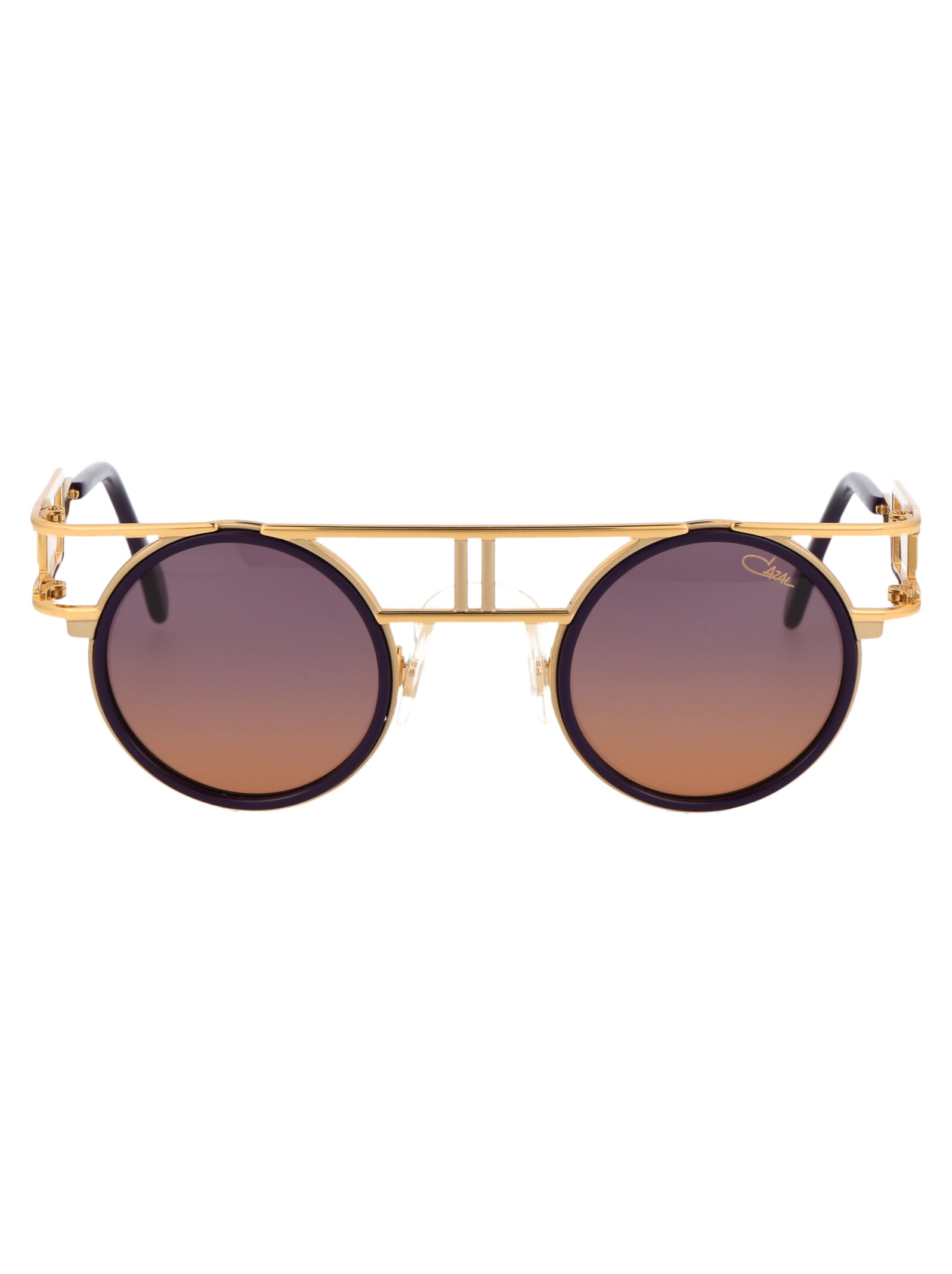 Shop Cazal Mod. 668/3 Sunglasses In 003 Gold Violet