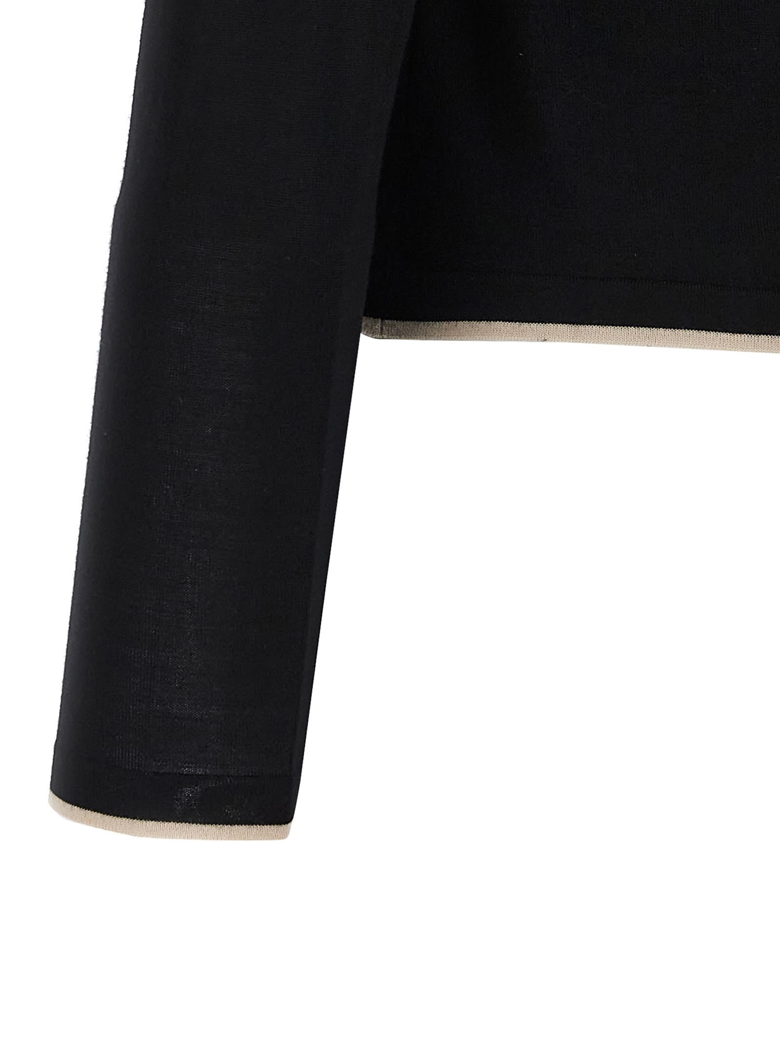 S Max Mara Knit Cardigan With Pockets And V Neck In Black