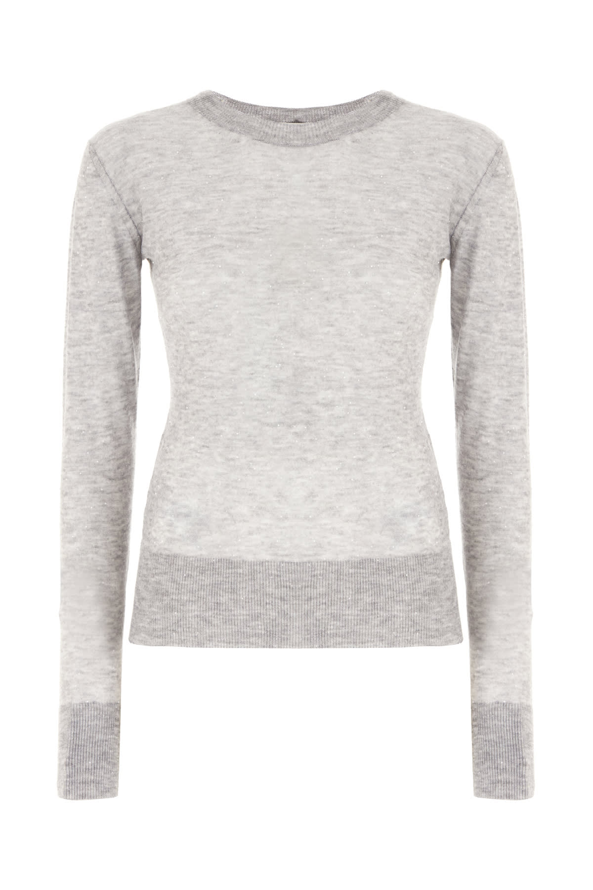 Genny Grey Wool Blend Sweater In Gray