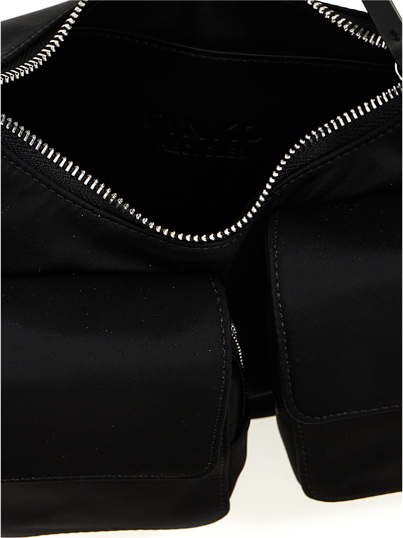 Shop Pinko Cargo Bag Shoulder Bag In Black