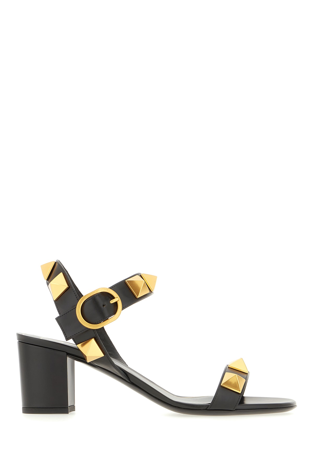 VALENTINO GARAVANI BLACK LEATHER SANDALS