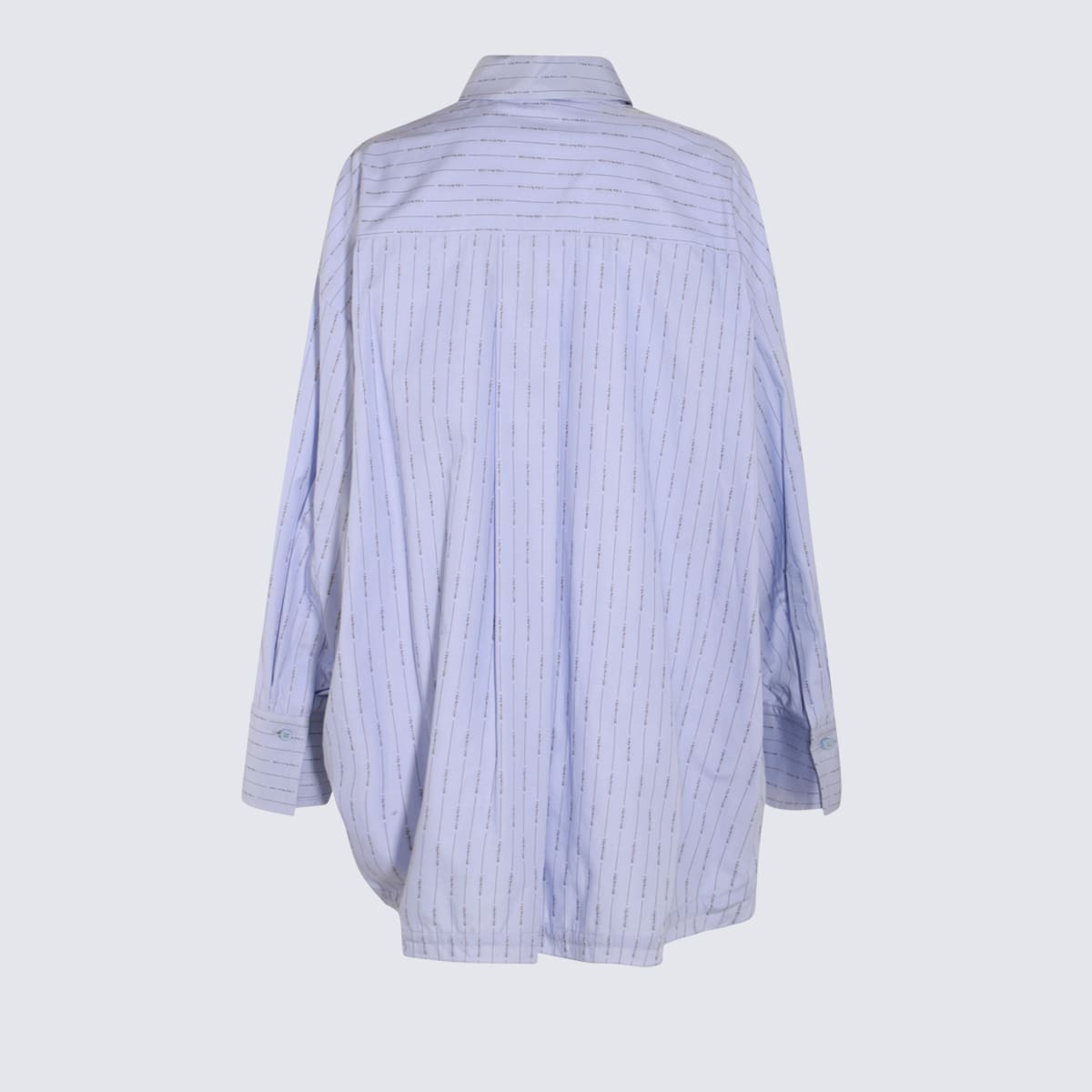 Shop Attico Light Blue Cotton Shirt
