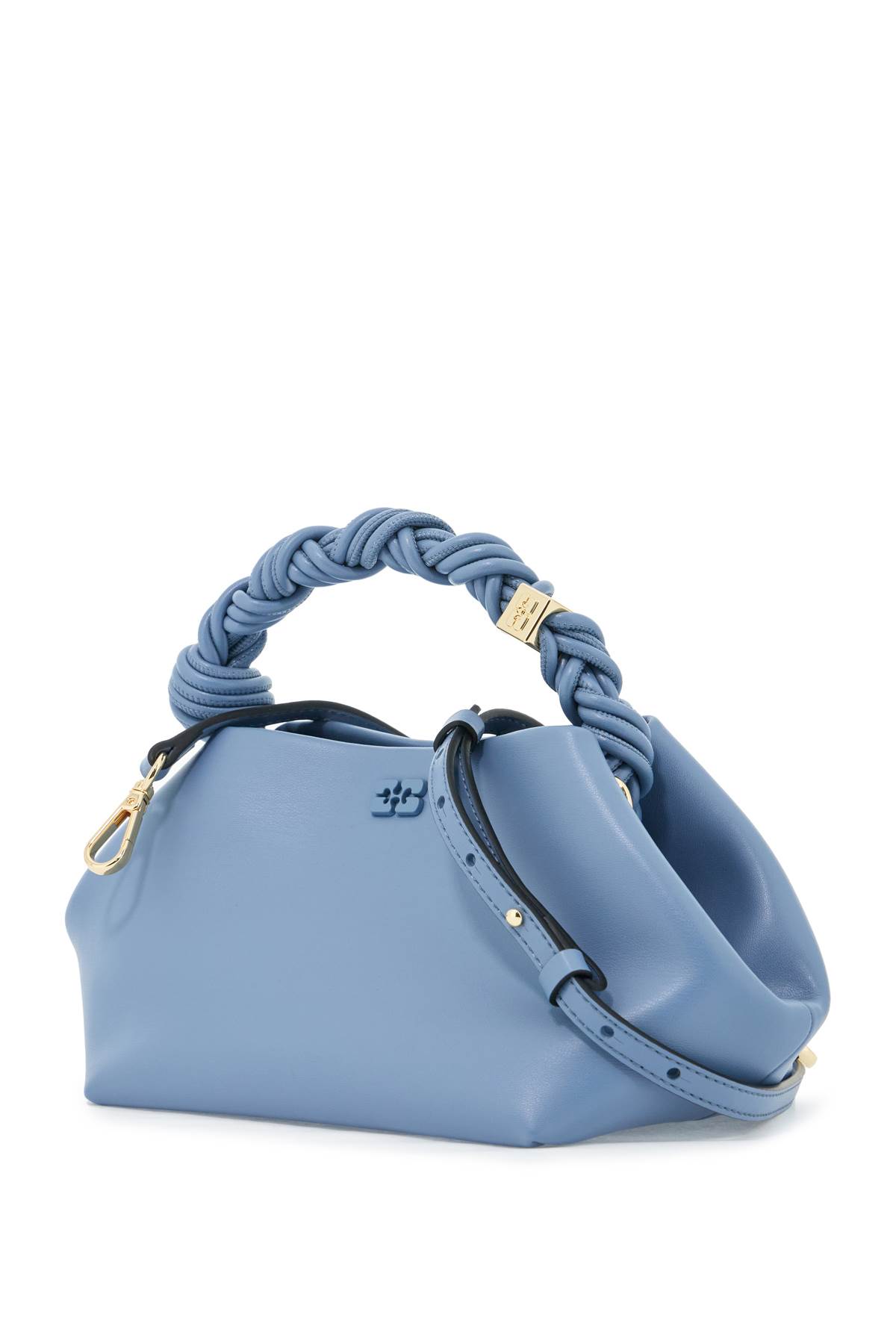 Shop Ganni Bou Handbag In Dusty Blue (light Blue)