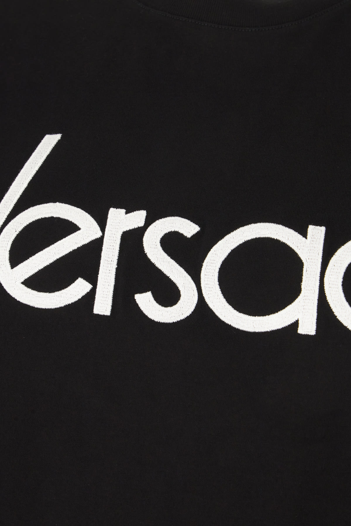 Shop Versace Black Cotton T-shirt